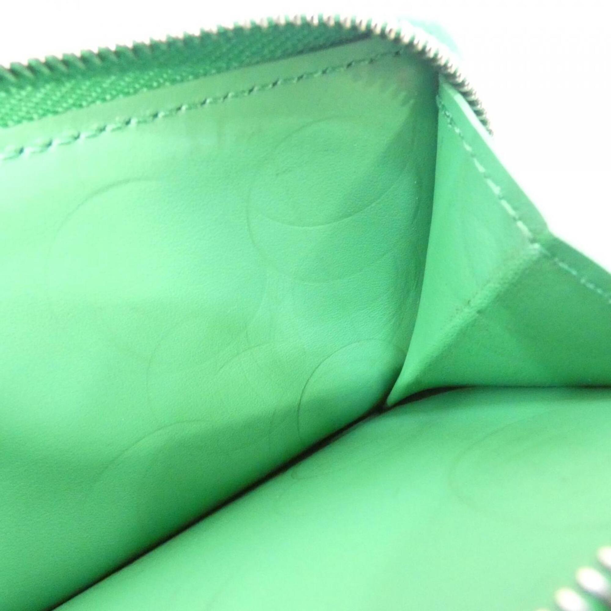 Louis Vuitton Taurillon Green Leather Wallet (Tri-Fold) (Pre-Owned)