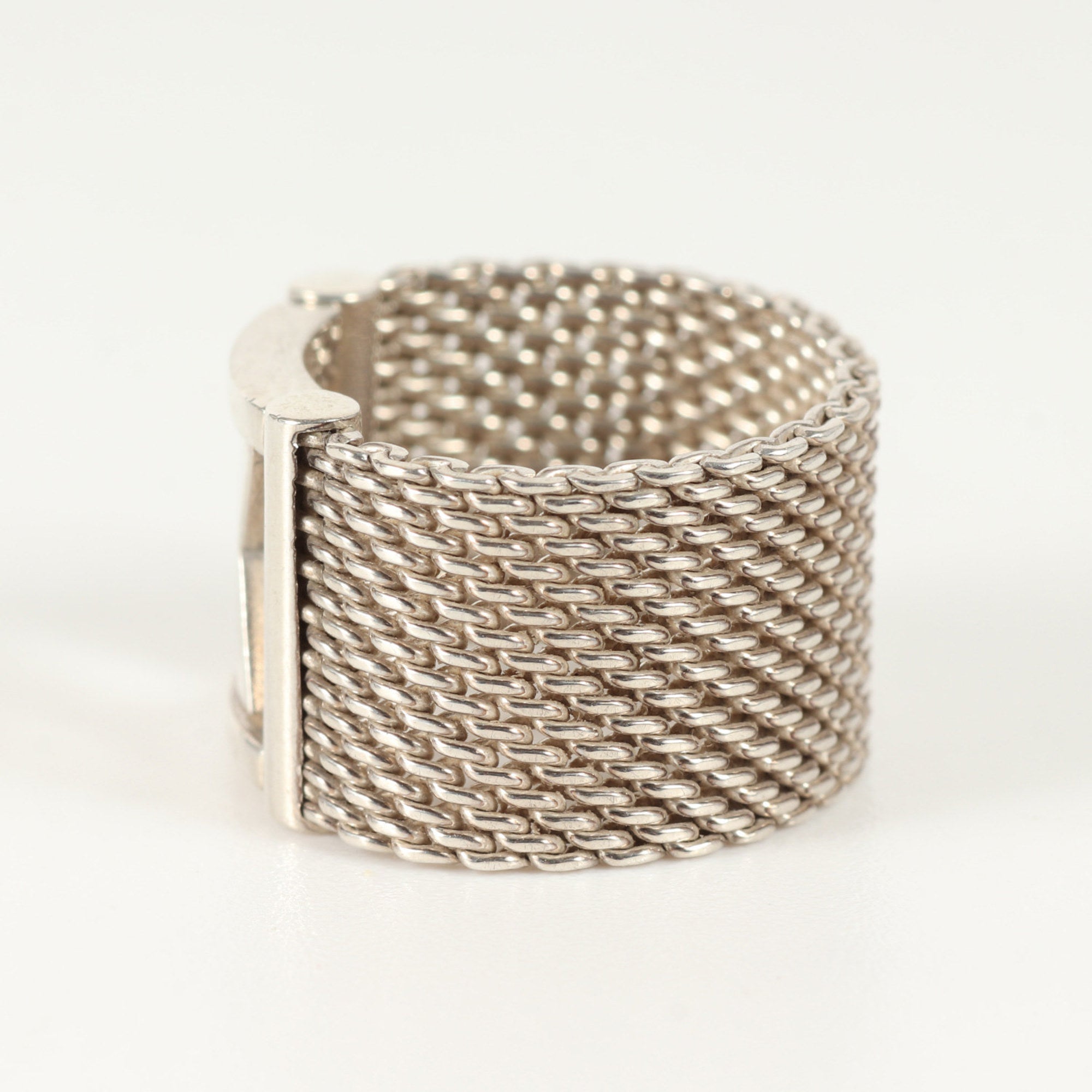Tiffany Silver Silver 925 Band Ring (Pre-Owned)