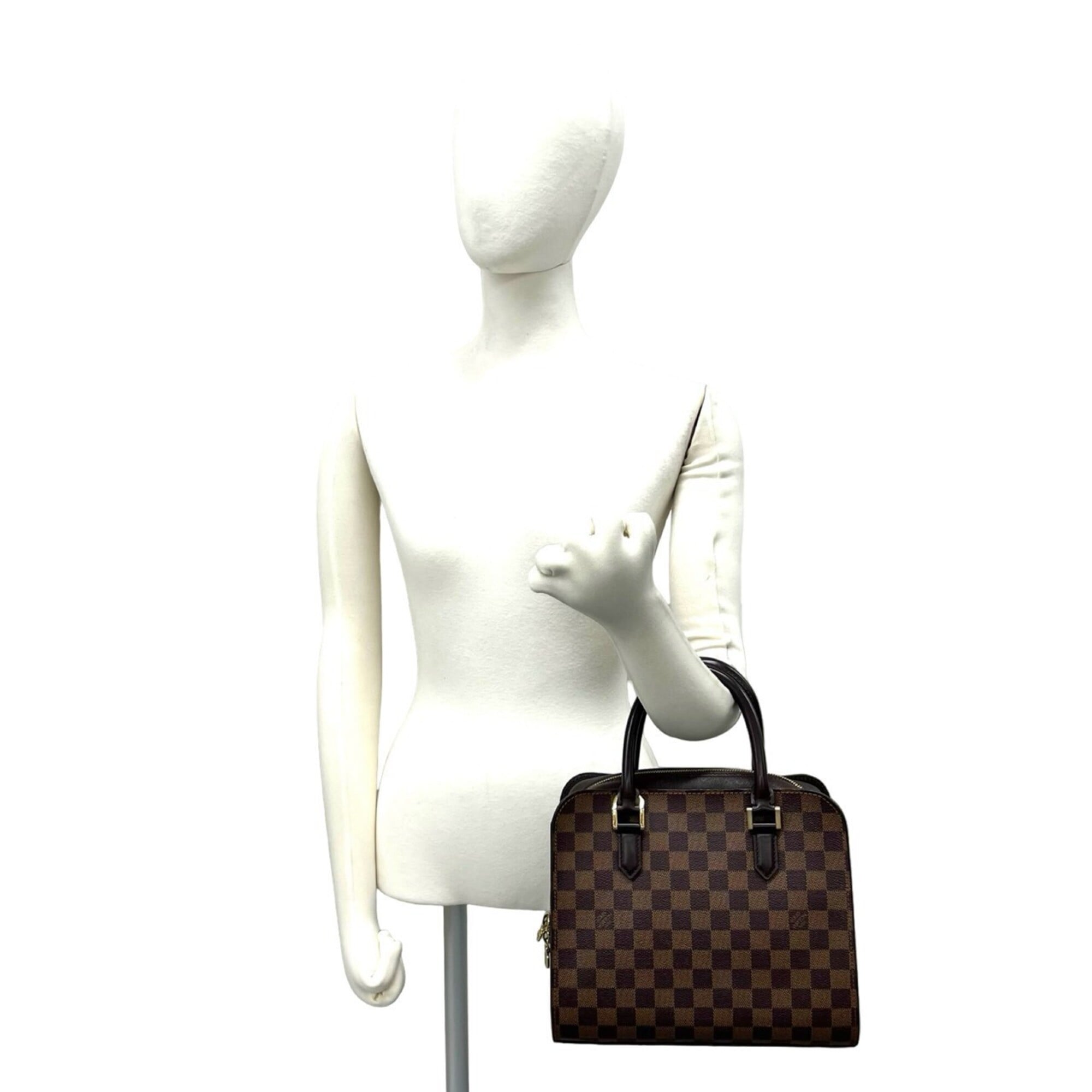Louis Vuitton Brown Leather Pvc Boston Bag Handbag (Pre-Owned)