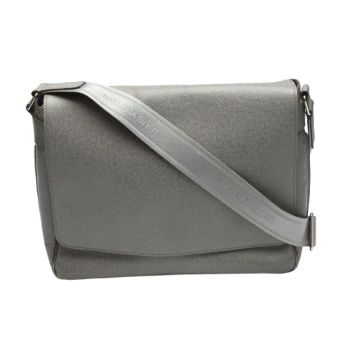 Louis Vuitton Gray Taiga Leather Shoulder Bag (Pre-Owned)
