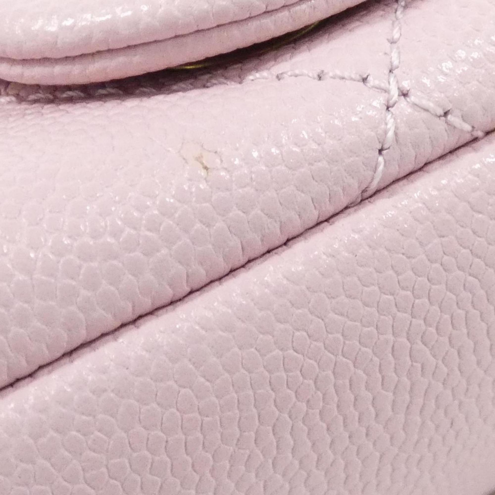Chanel Pink Grained Calfskin Shoulder Bag (Pre-Owned)