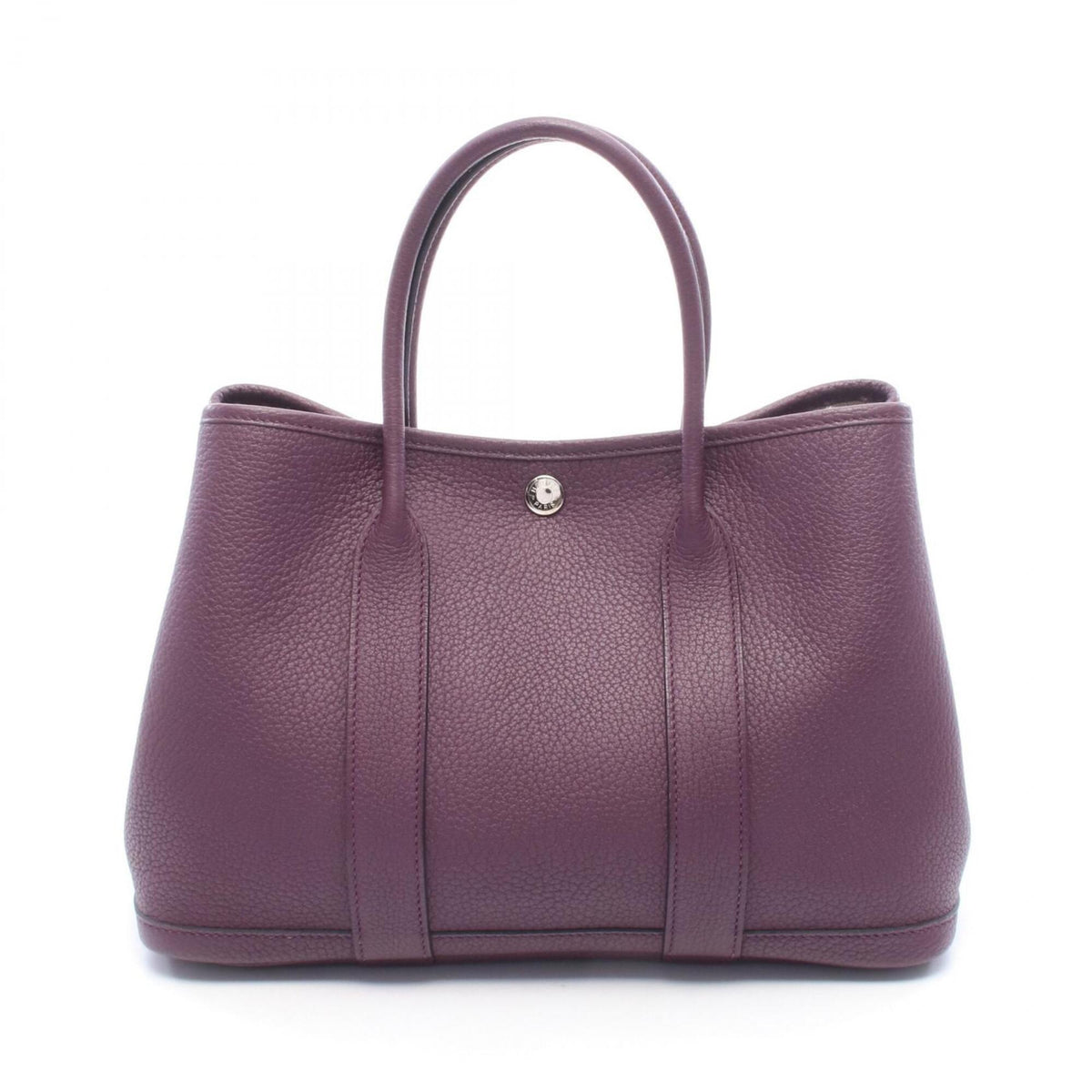 Hermes Purple Negonda Leather Handbag Tote Bag (Pre-Owned)