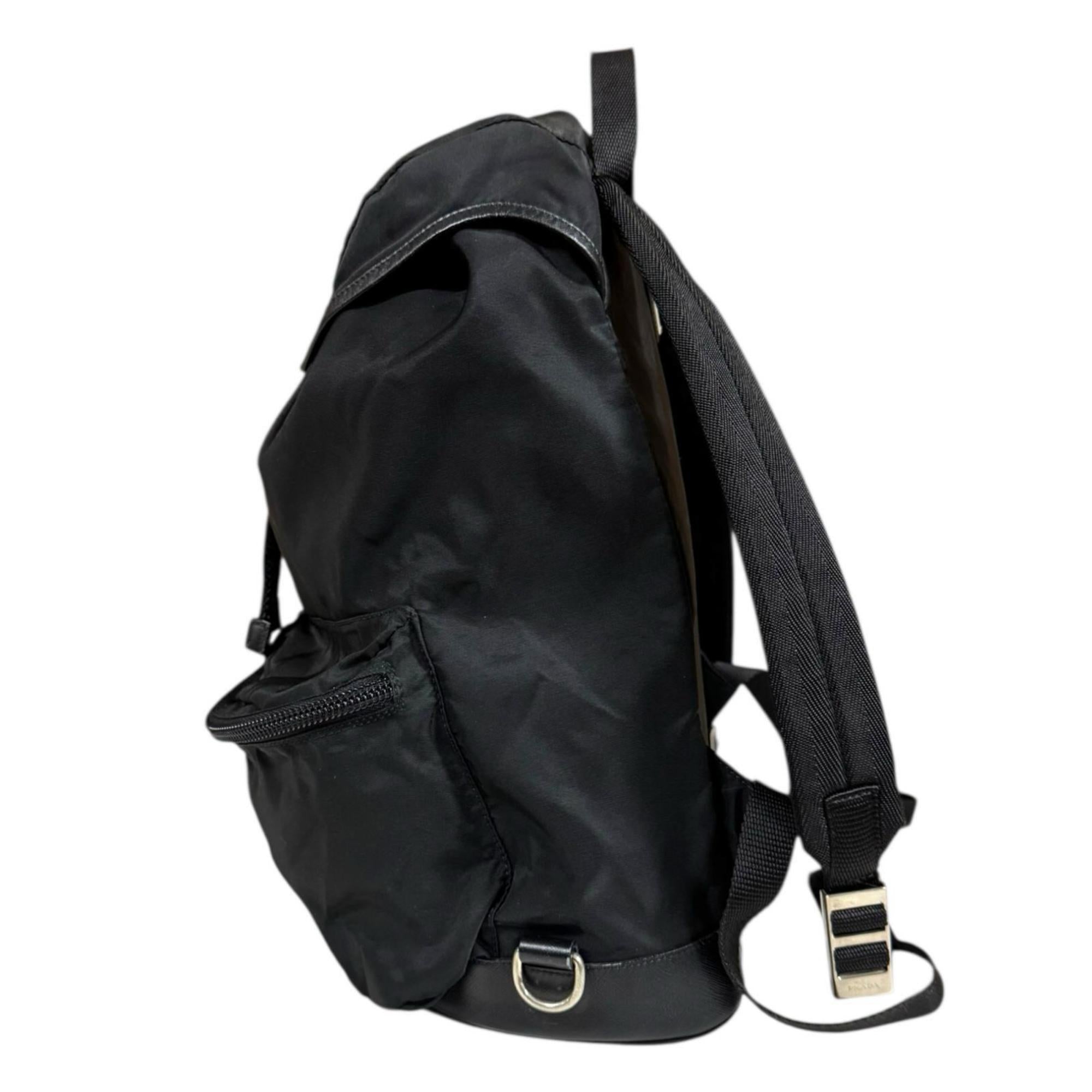 Prada Black Nero Nylon Backpack (Pre-Owned)