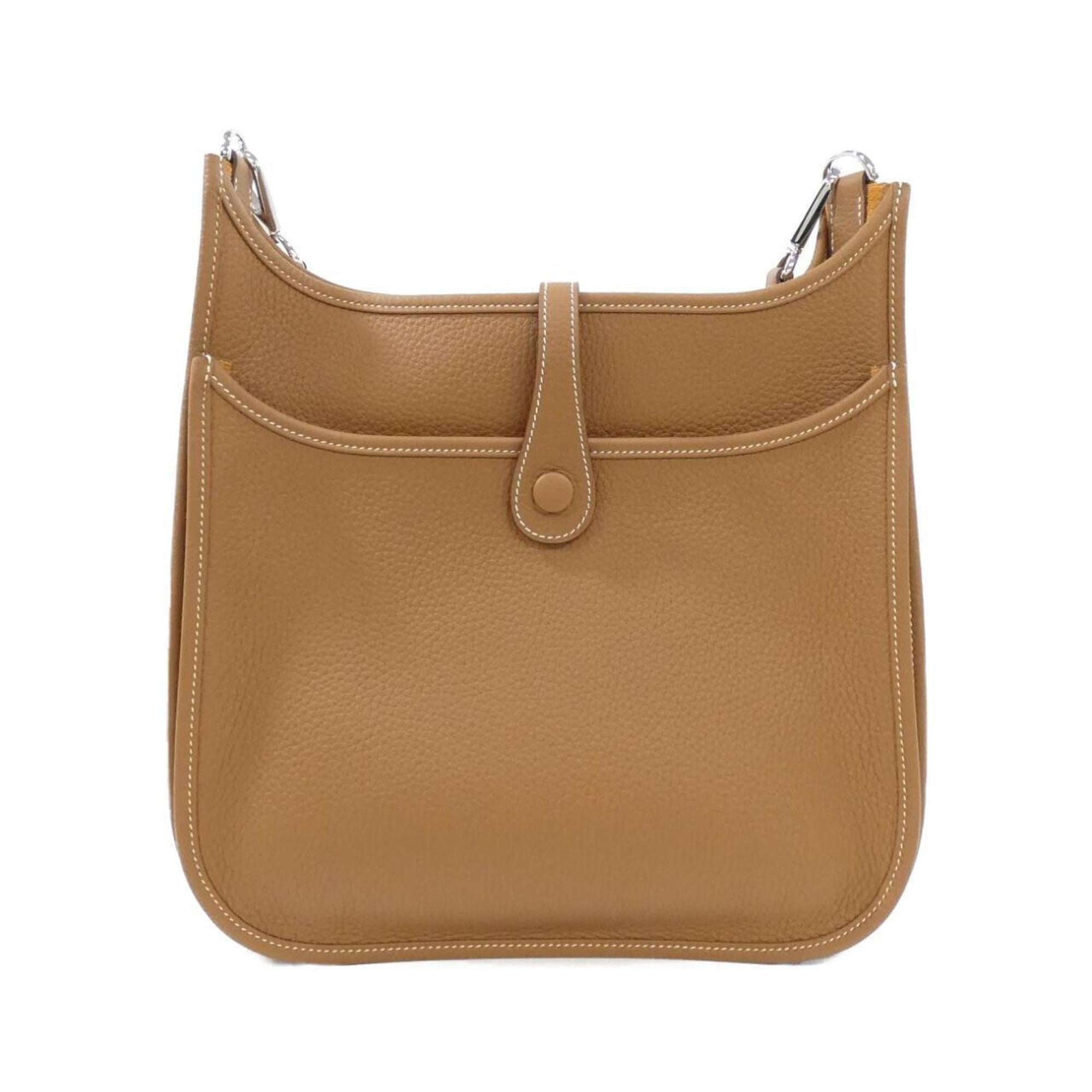 Hermes Gold Taurillon Clemence Leather Shoulder Bag (Pre-Owned)