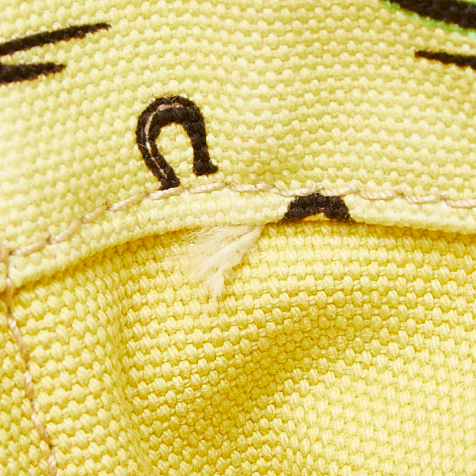 Prada Multi-Color Yellow Canvas Tote Bag (Pre-Owned)