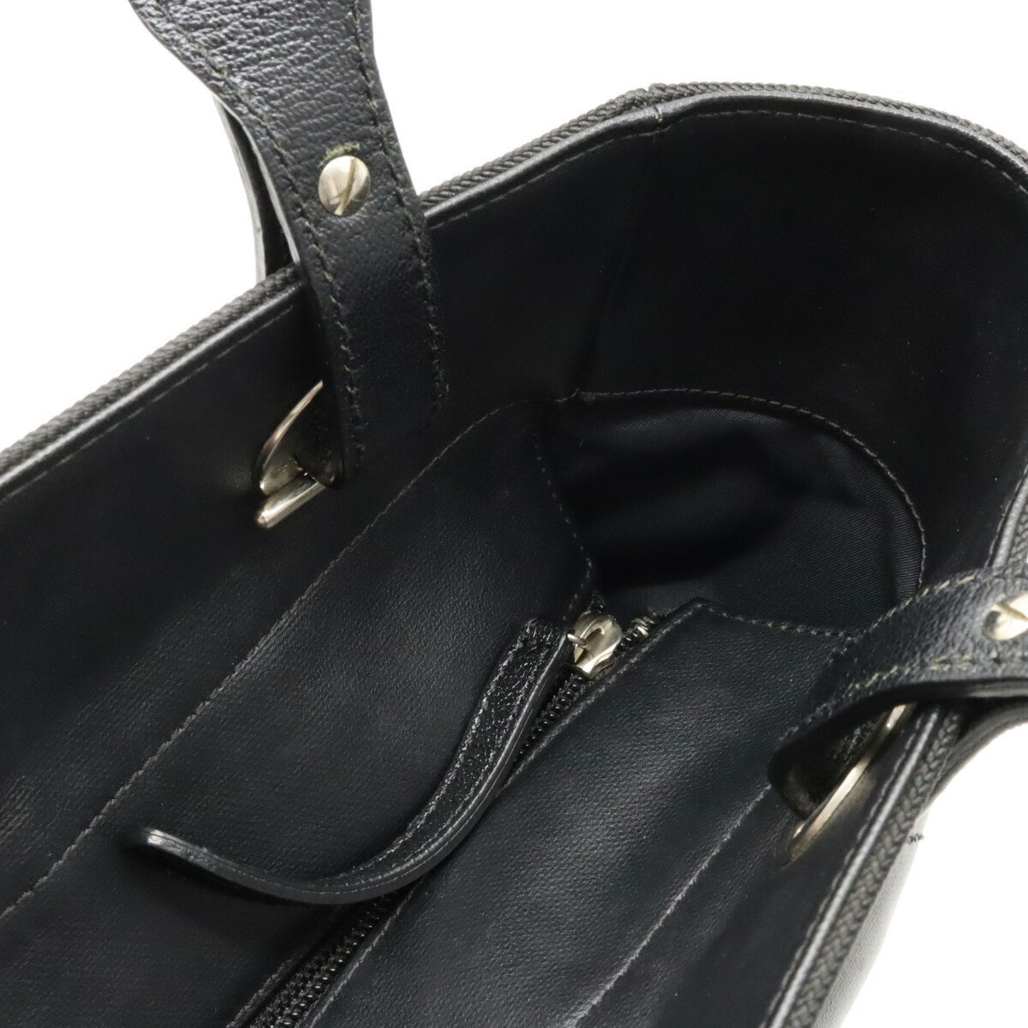 Chanel Black Coated Canvas Shoulder Bag Tote Bag (Pre-Owned)