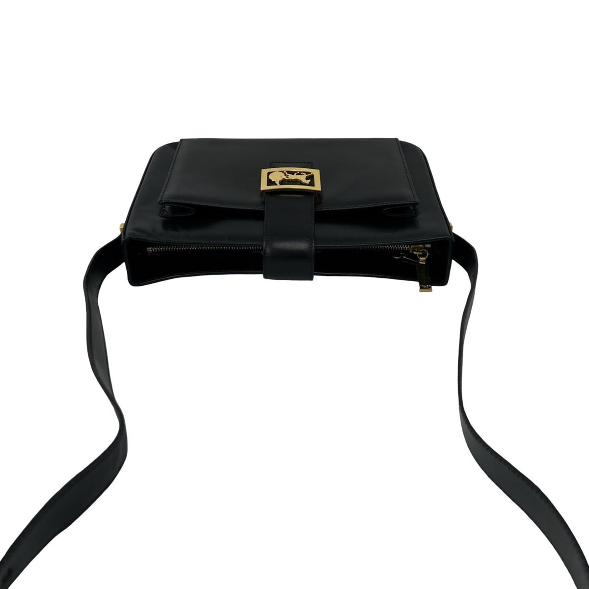 Celine Black Leather Crossbody Bag Pochette Shoulder Bag (Pre-Owned)