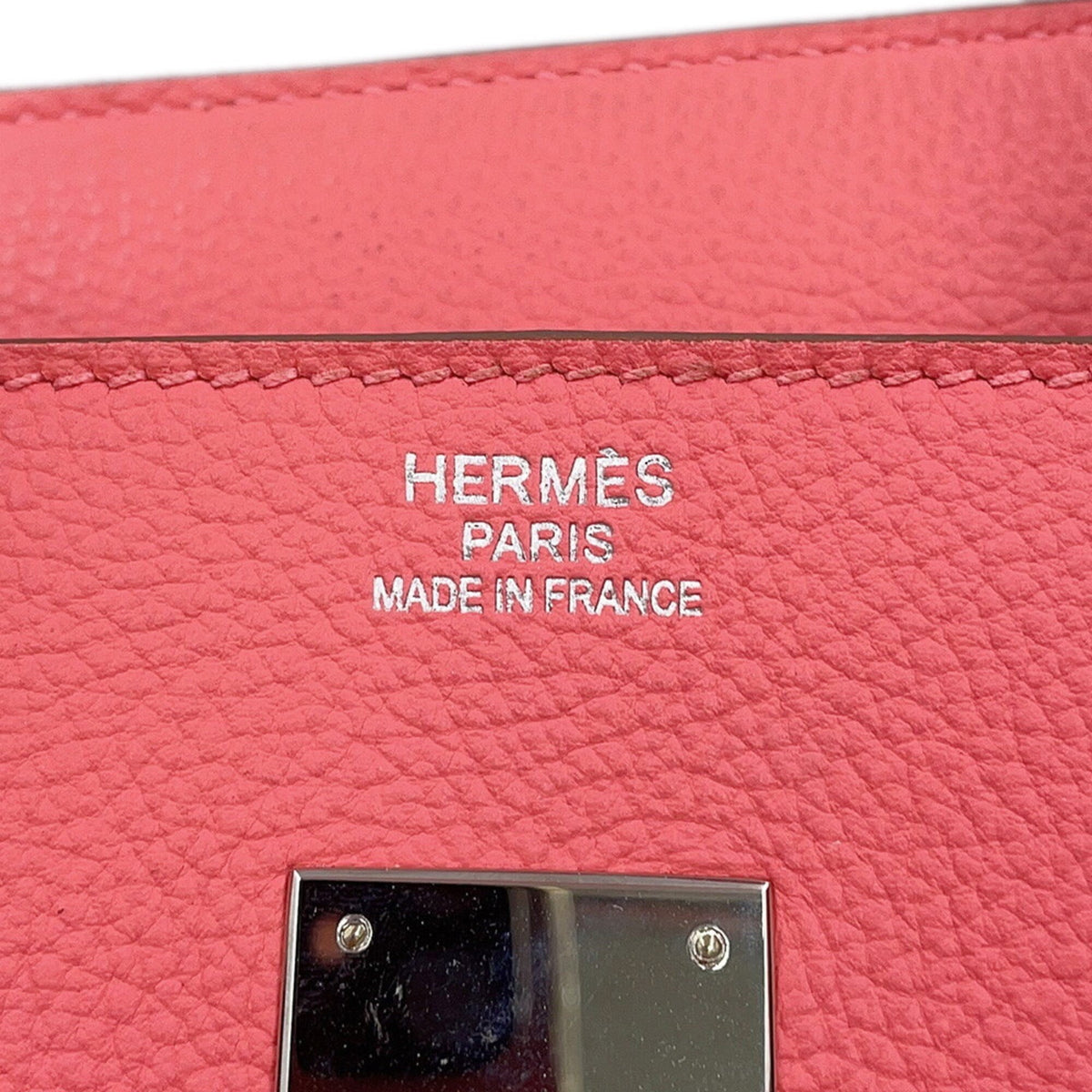 Hermes Pink Togo Leather Handbag (Pre-Owned)