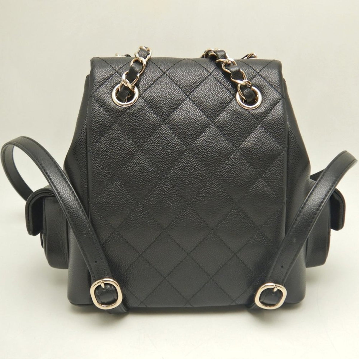 Chanel Black Grained Calfskin Backpack (Pre-Owned)