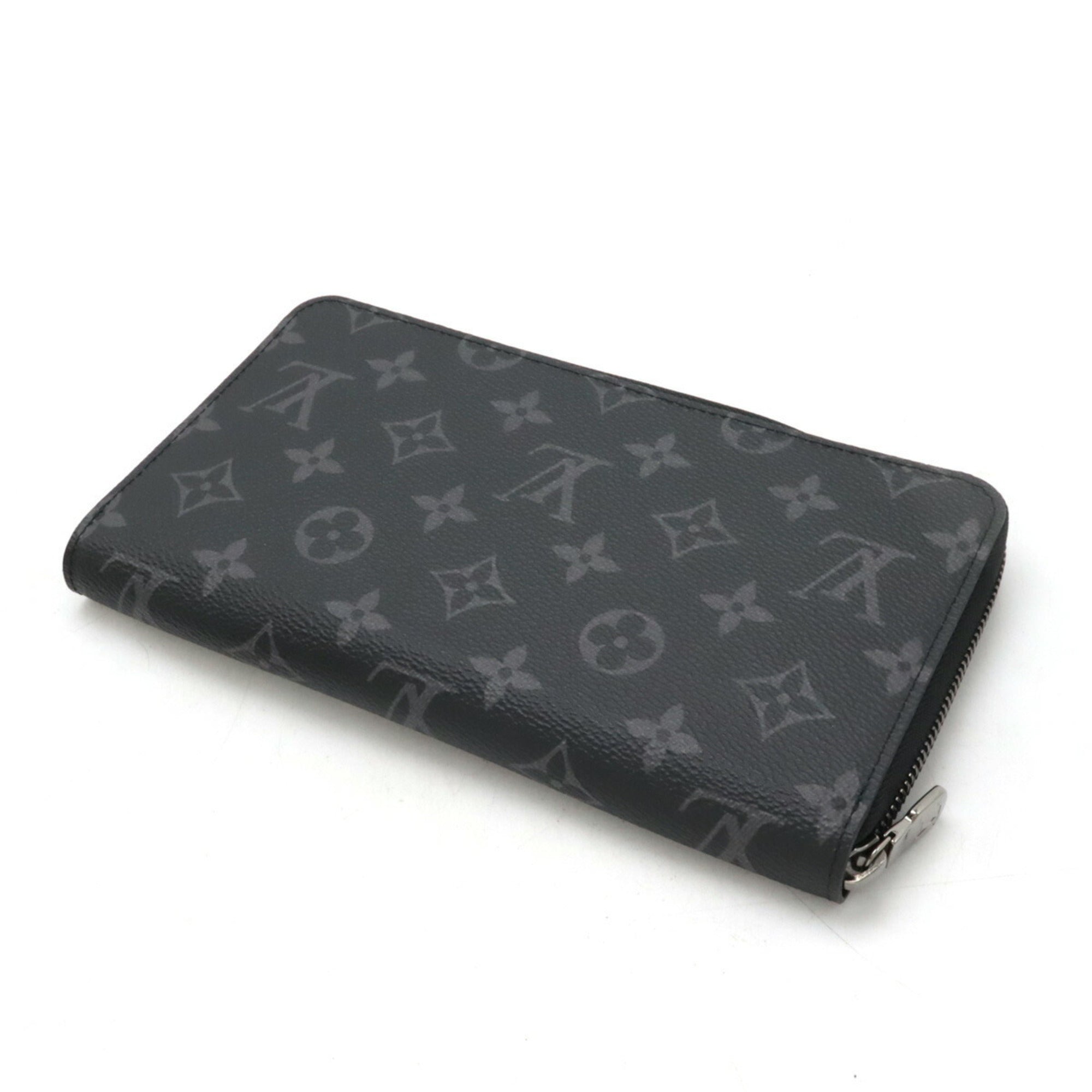 Louis Vuitton Black Gray Monogram Eclipse Long Wallet (Bi-Fold) (Pre-Owned)