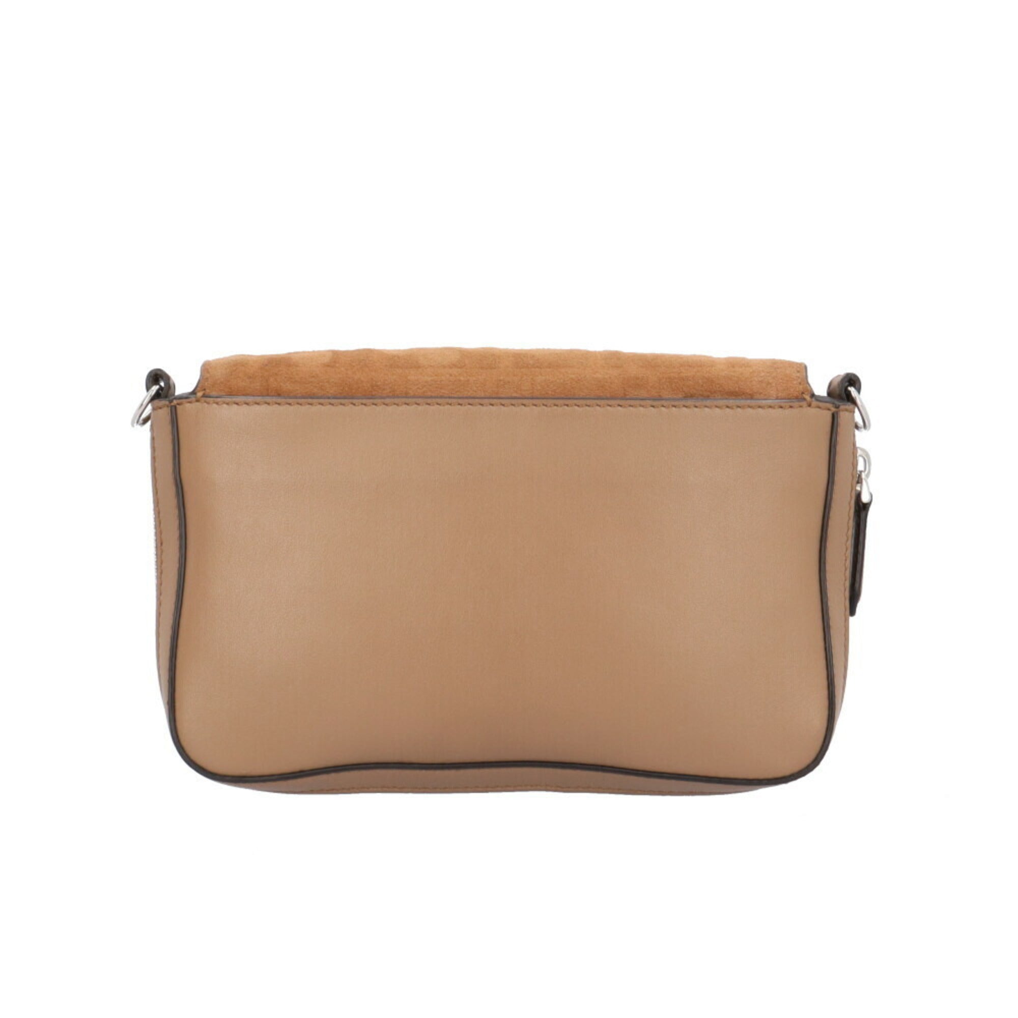 Fendi Brown Suede Leather Shoulder Bag (Pre-Owned)