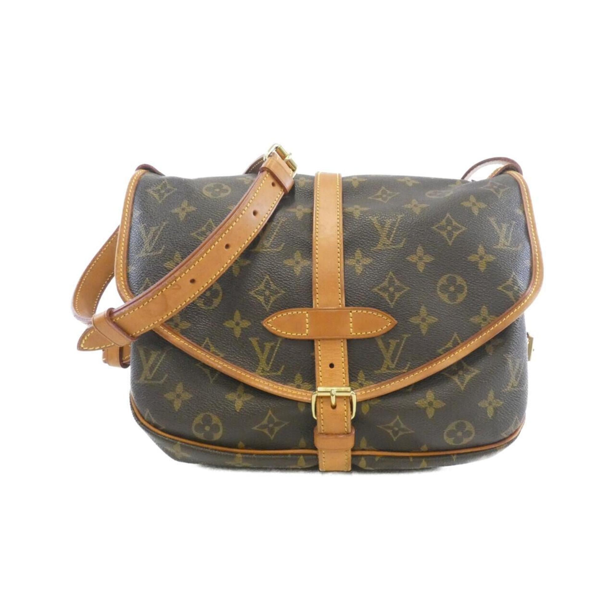 Louis Vuitton Brown Coated Canvas Shoulder Bag (Pre-Owned)