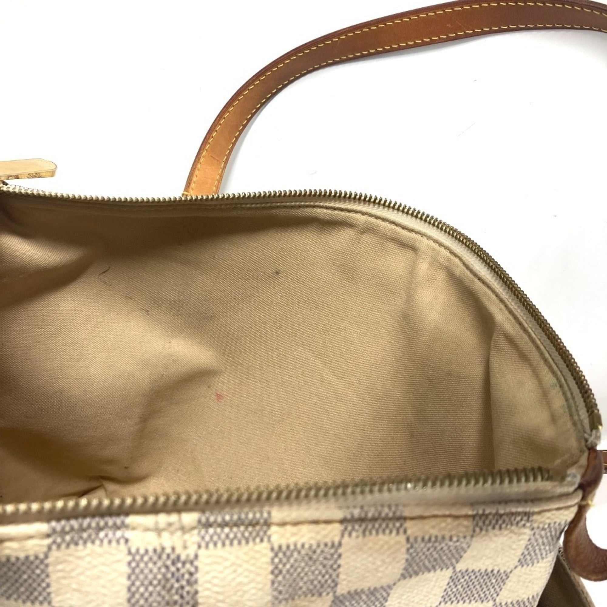 Louis Vuitton White Damier Azur Shoulder Bag Tote Bag (Pre-Owned)
