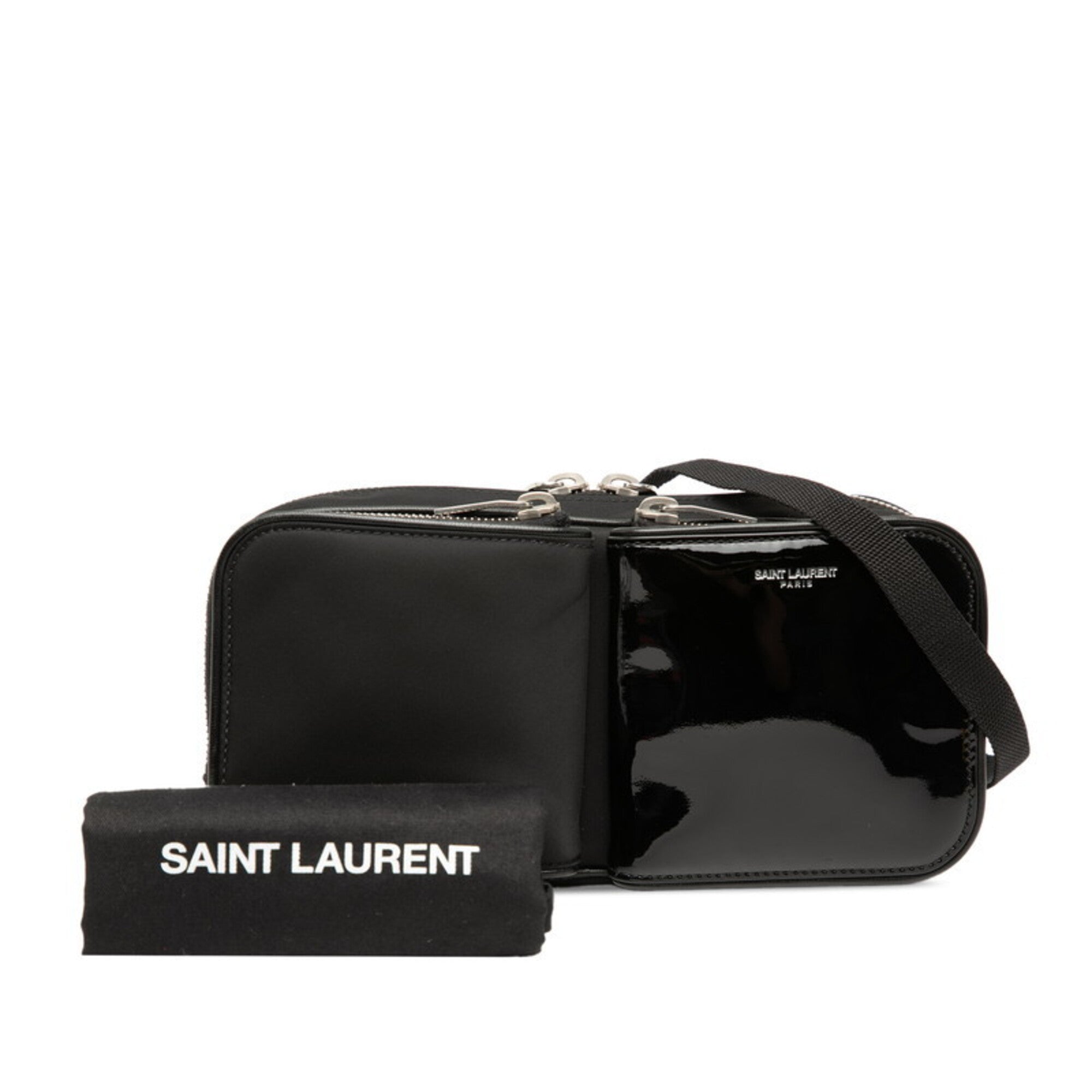 Saint Laurent Black Nylon Patent Leather Shoulder Bag (Pre-Owned)