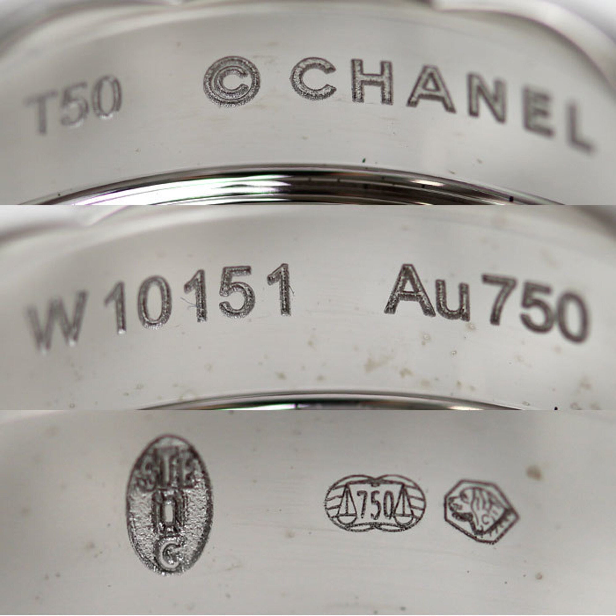 Chanel White Gold (18K) Band Ring (Pre-Owned)