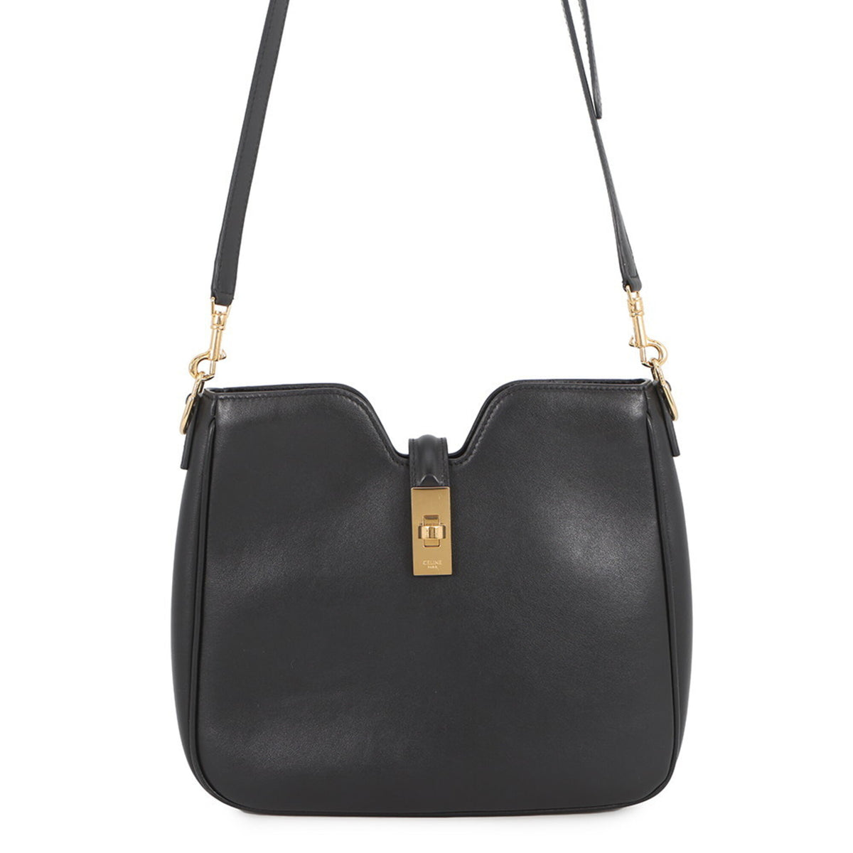 Celine Black Leather Handbag Shoulder Bag (Pre-Owned)