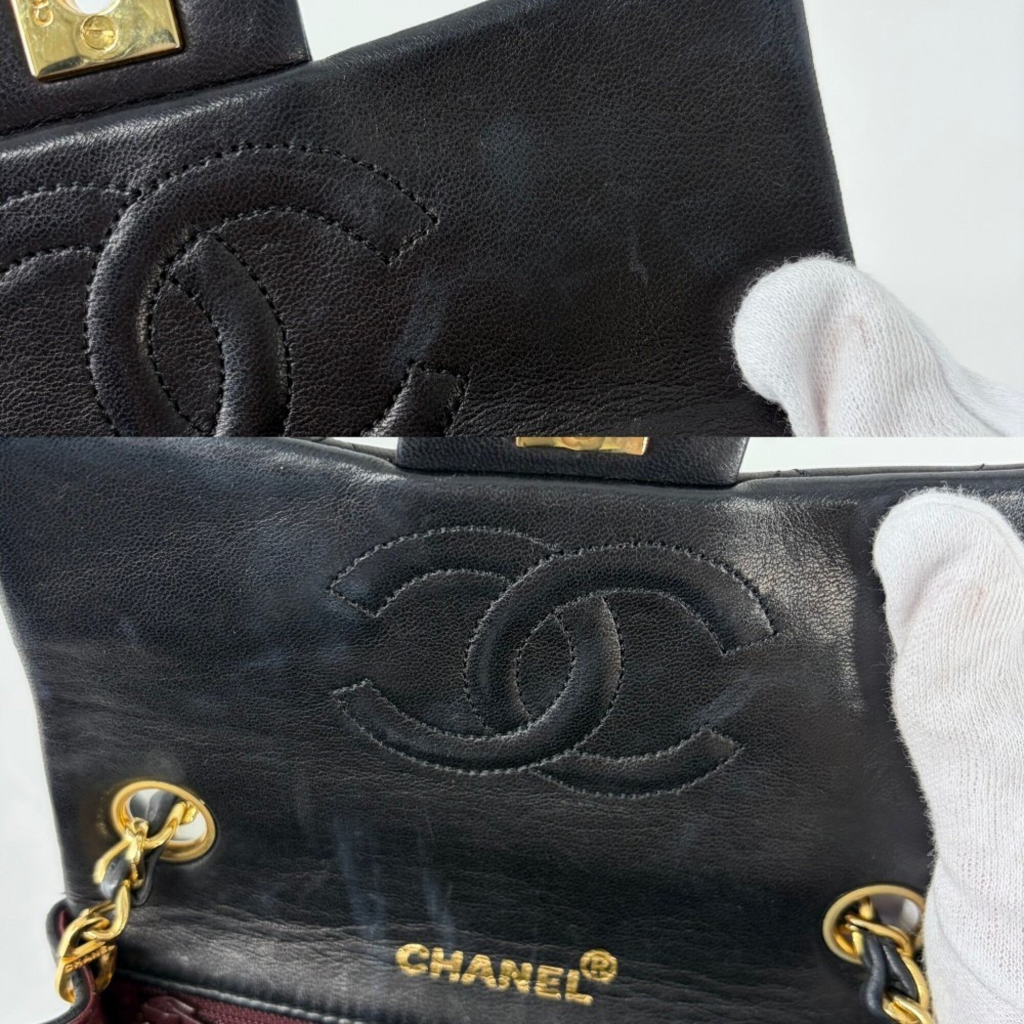 Chanel Black Leather Shoulder Bag (Pre-Owned)