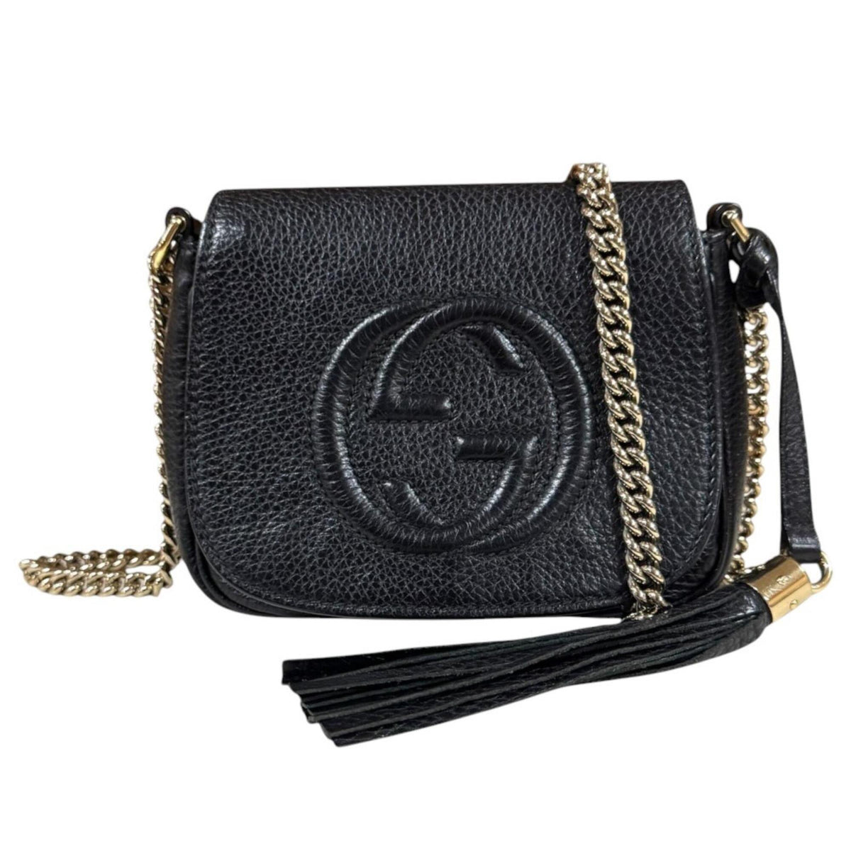 Gucci Black Leather Shoulder Bag (Pre-Owned)