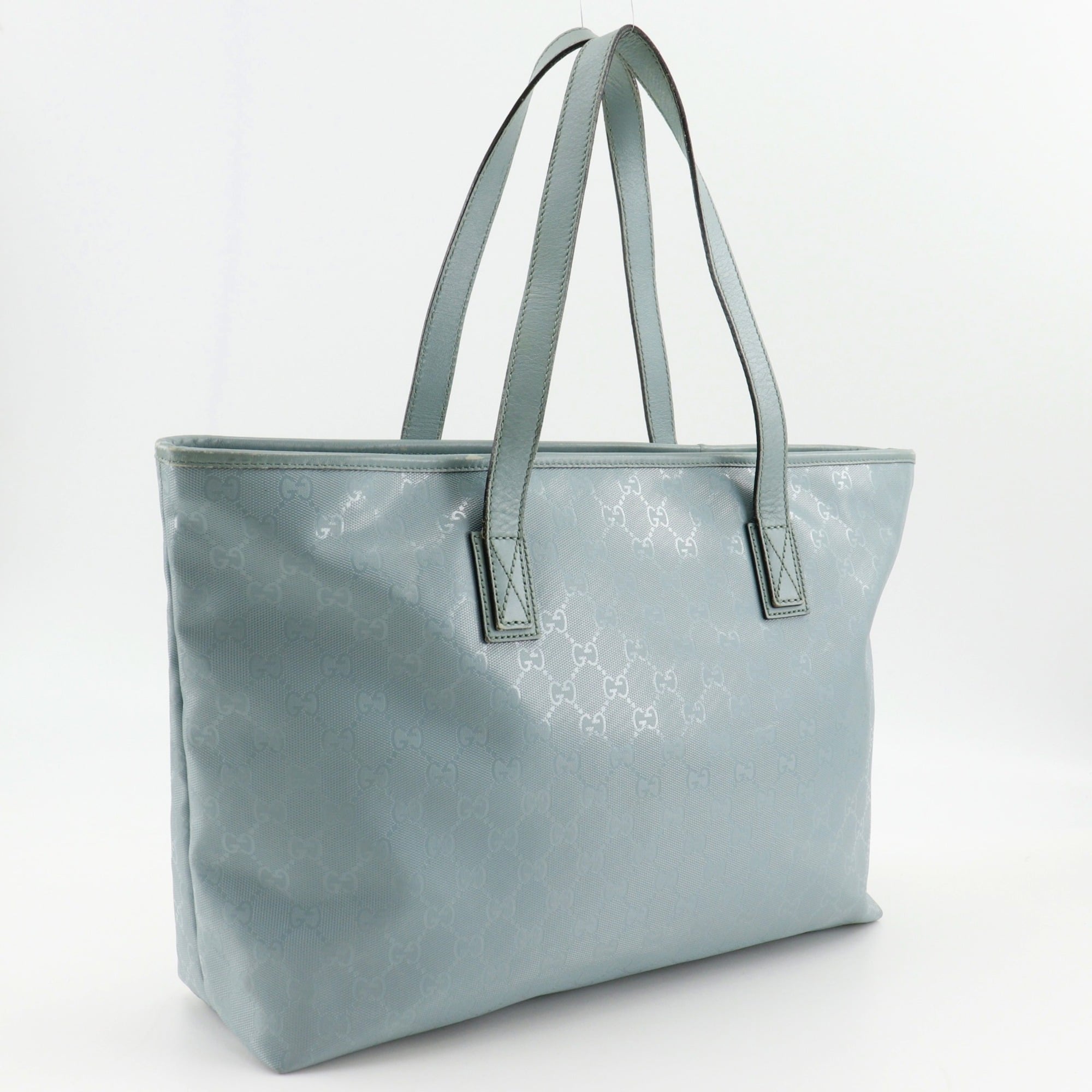 Gucci Light Blue Gg Imprimé Tote Bag (Pre-Owned)