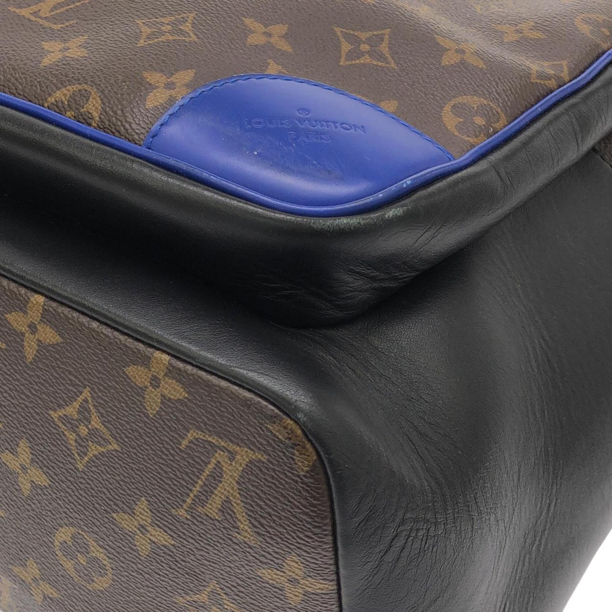 Louis Vuitton Blue Marron Coated Canvas Leather Backpack (Pre-Owned)