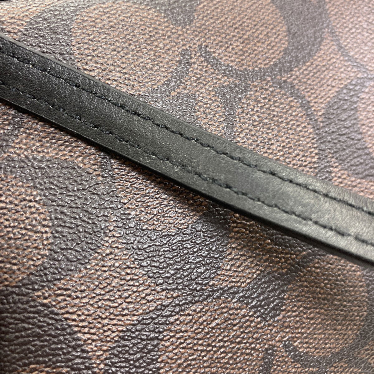 Coach Dark Brown Signature Line Pvc Shoulder Bag (Pre-Owned)