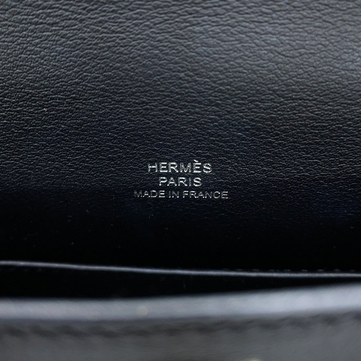 Hermes Black Swift Leather Handbag Pochette (Pre-Owned)