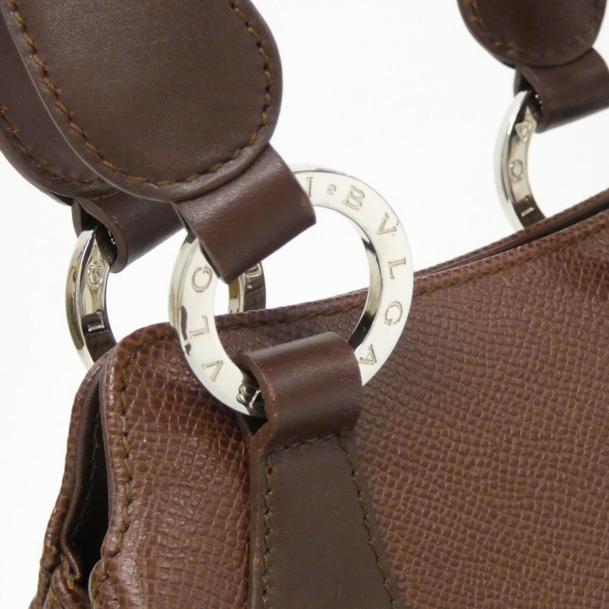 Bvlgari Brown Leather Handbag (Pre-Owned)
