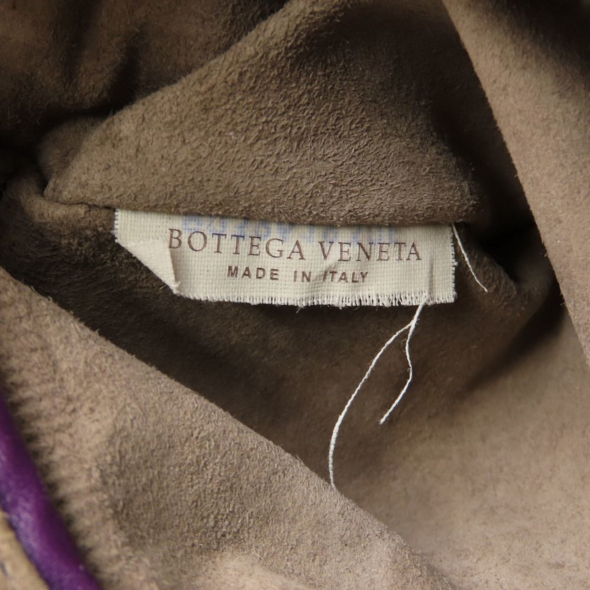 Bottega Veneta Purple Leather Shoulder Bag (Pre-Owned)