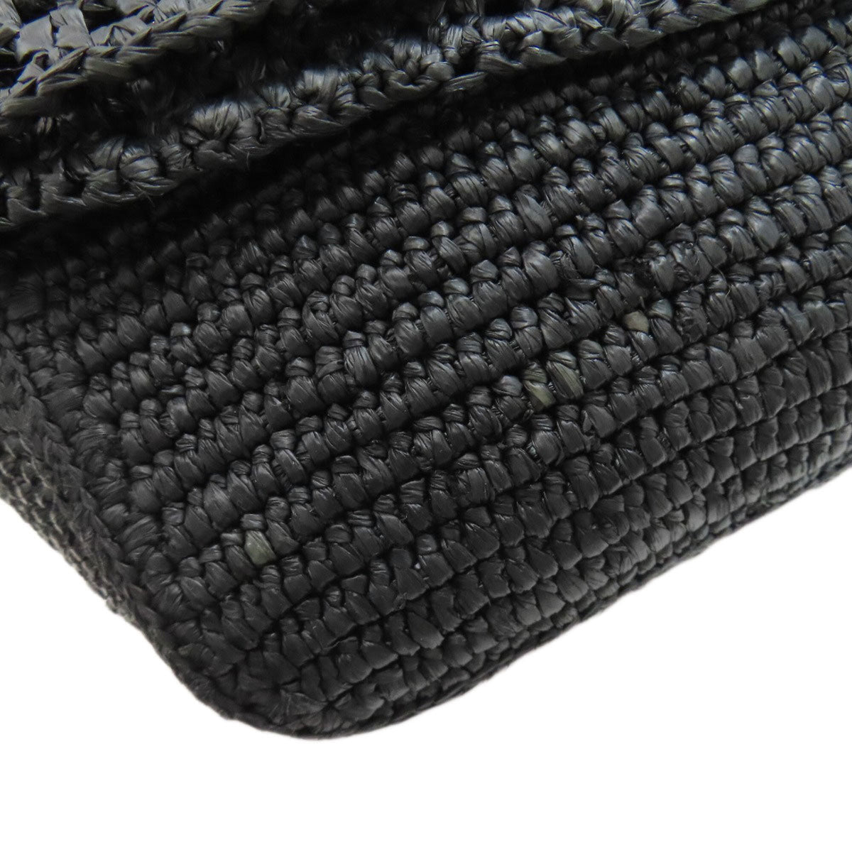 Loewe Black Raffia Leather Handbag (Pre-Owned)