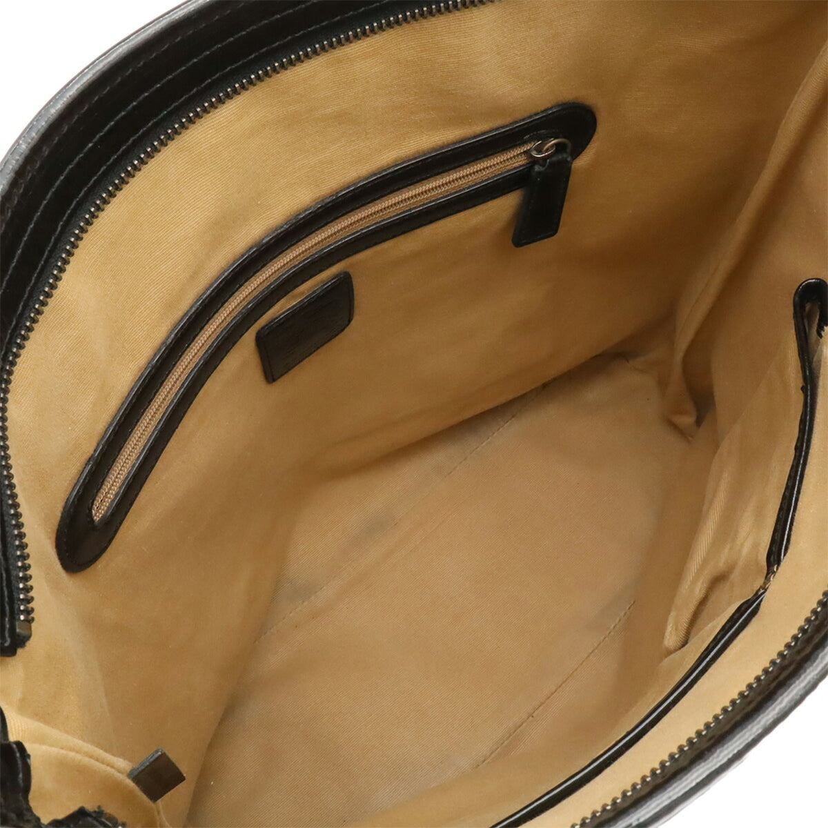 Burberry Beige Black Bordeaux Coated Canvas Shoulder Bag Tote Bag (Pre-Owned)