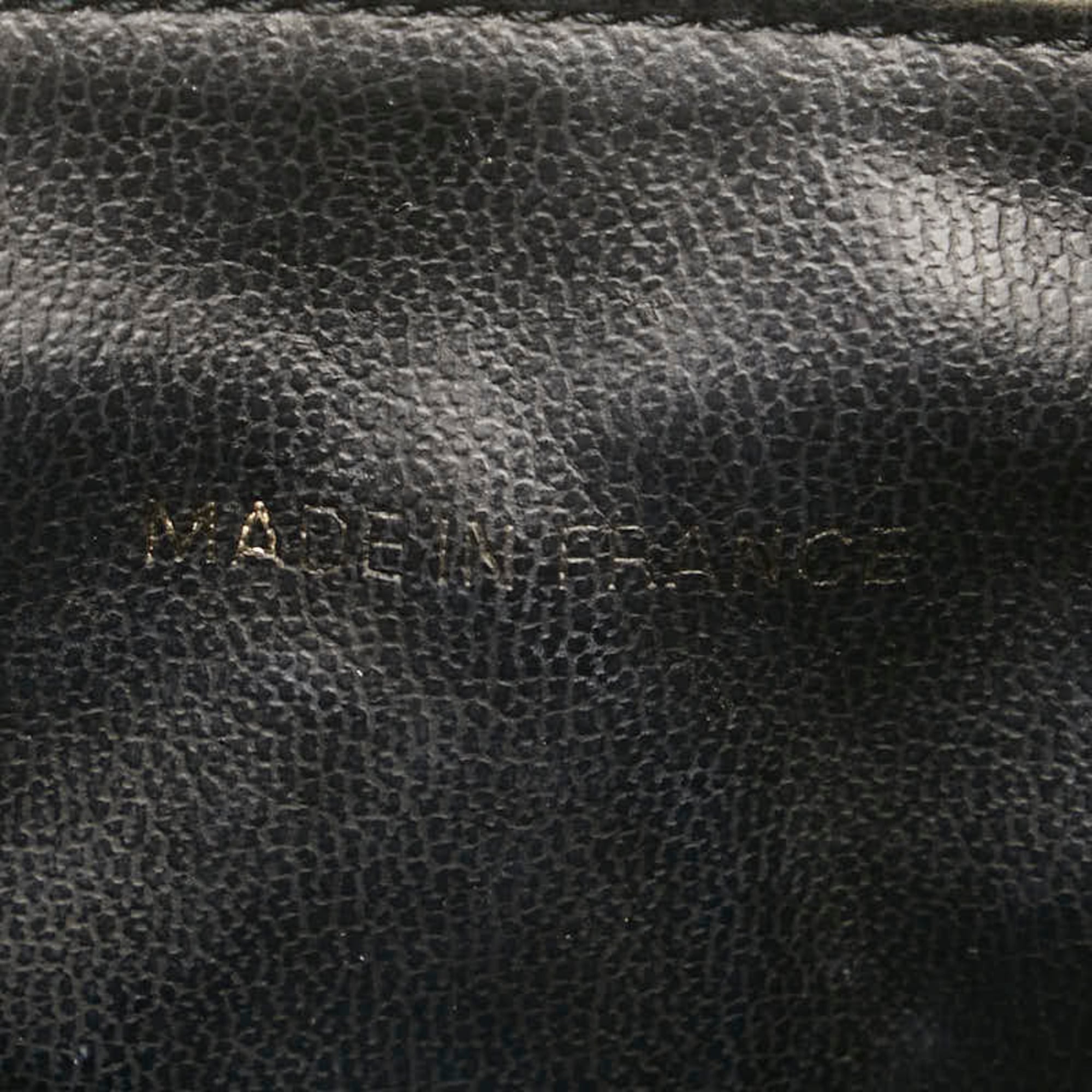 Chanel Caviar Skin Black Gold Caviar Leather Handbag Vanity Bag (Pre-Owned)