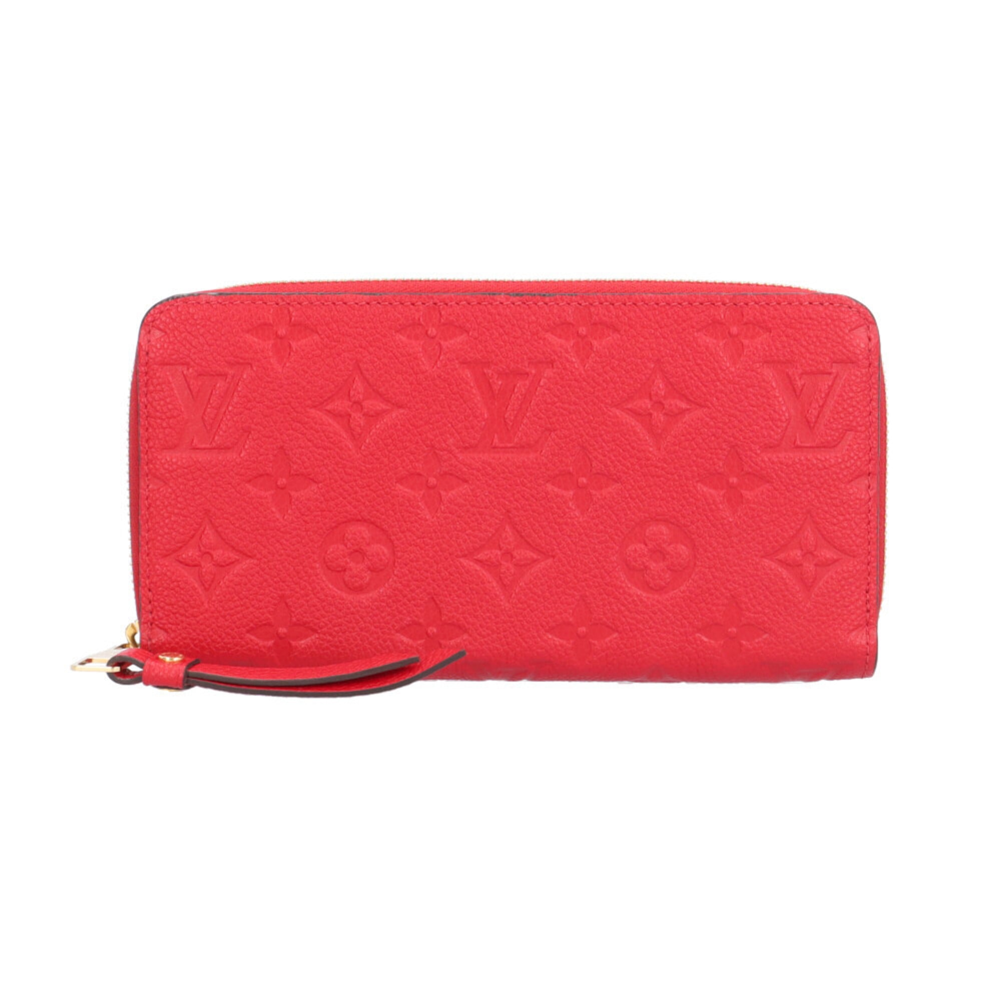 Louis Vuitton Red Color Sacrlet Monogram Empreinte Long Wallet (Bi-Fold) (Pre-Owned)
