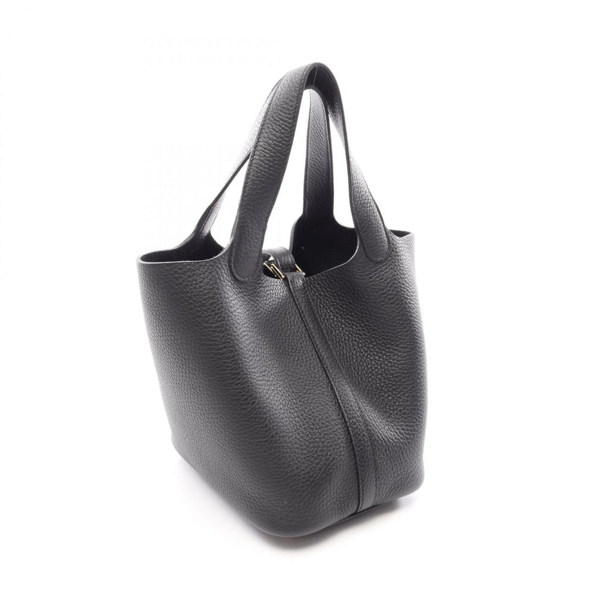 Hermes Black Taurillon Clemence Leather Handbag (Pre-Owned)