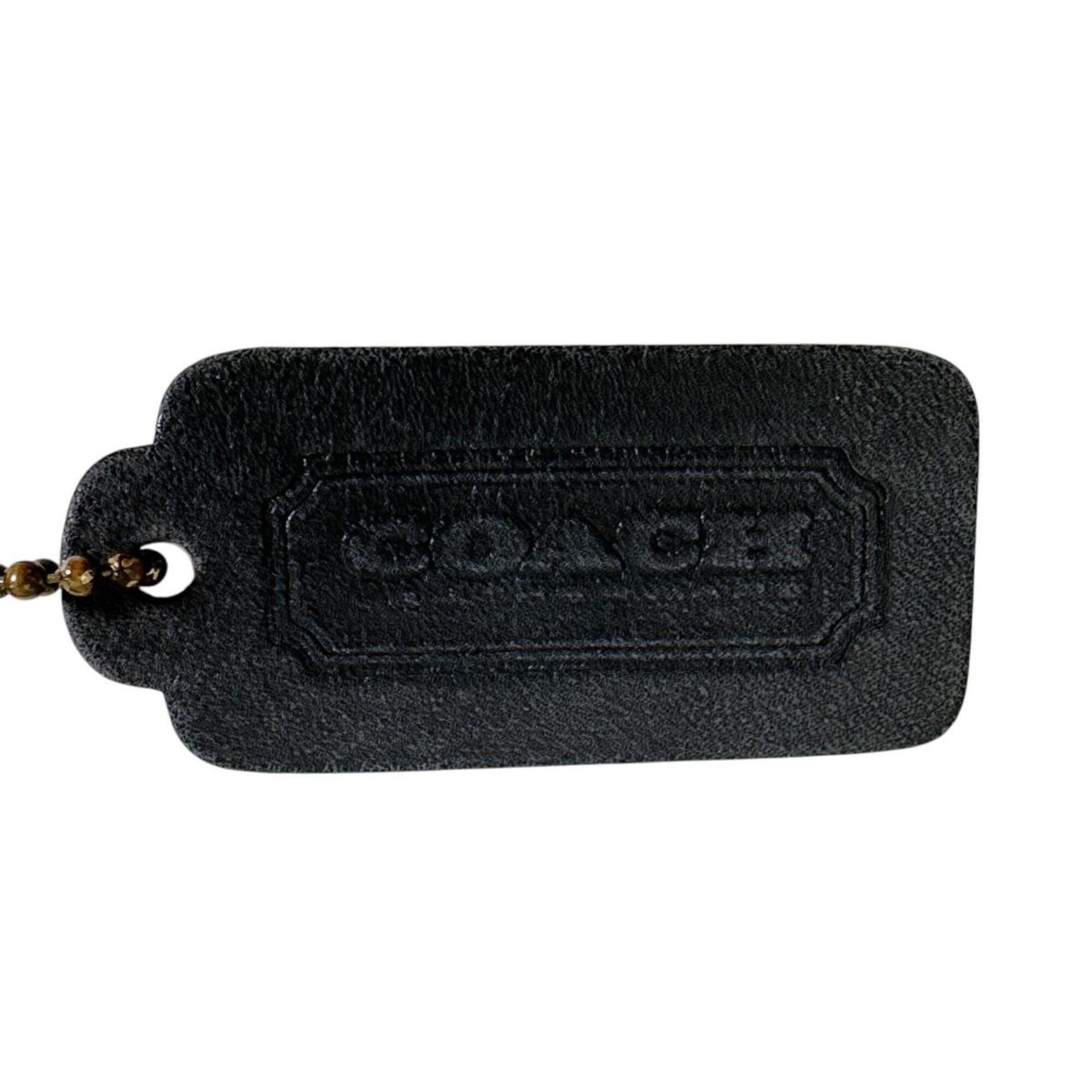 Coach Navy Leather Shoulder Bag (Pre-Owned)