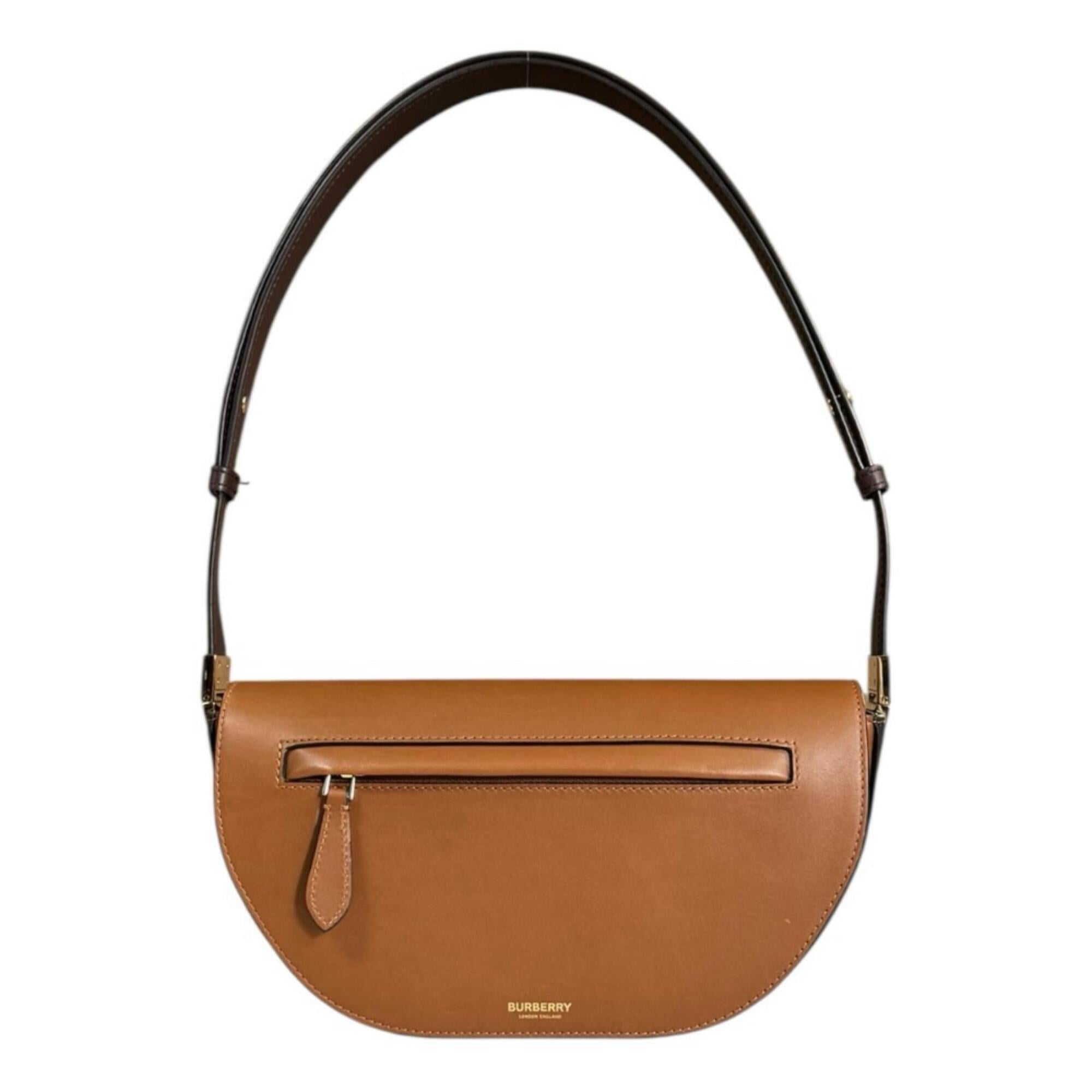 Burberry Brown Leather Shoulder Bag (Pre-Owned)