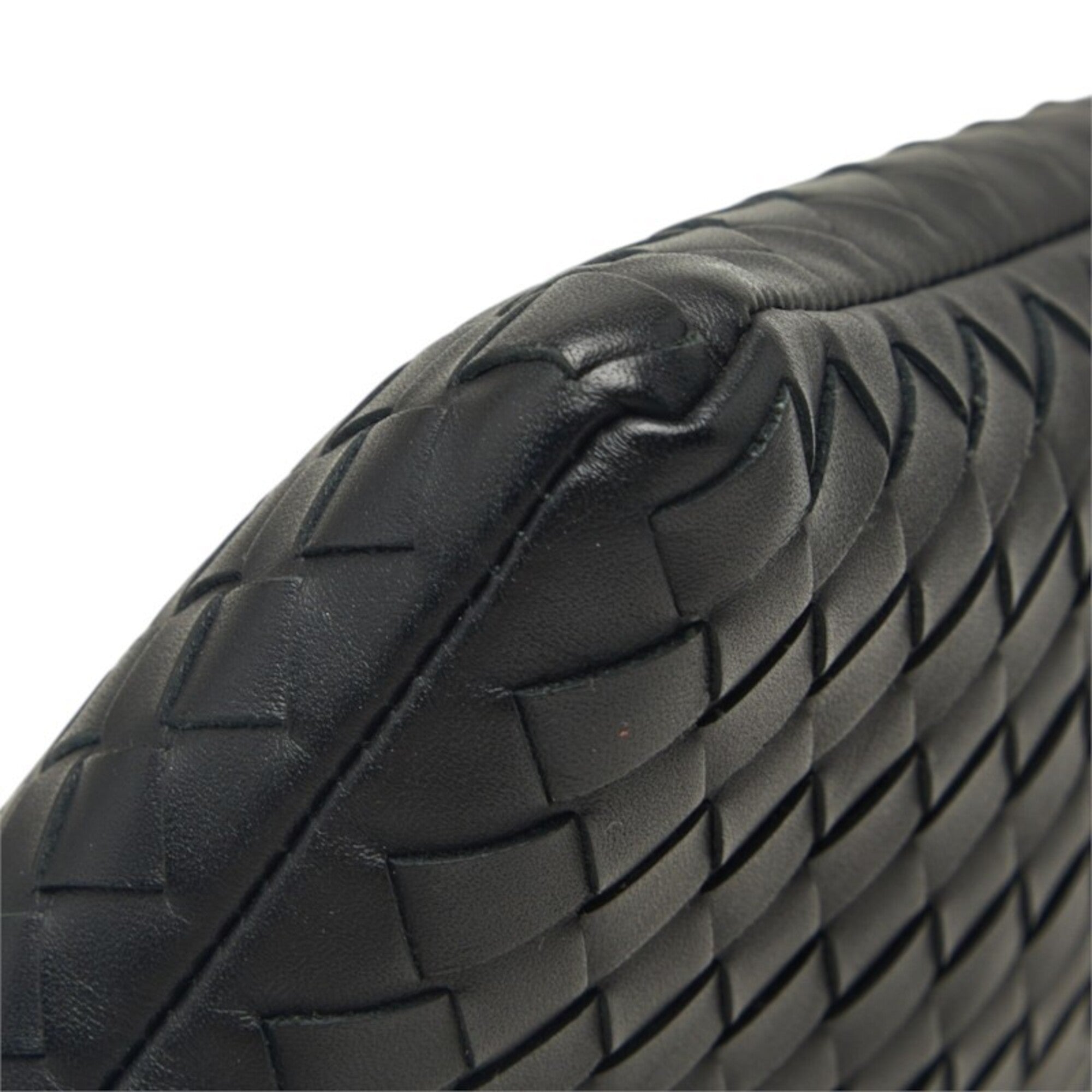 Bottega Veneta Black Leather Clutch Bag (Pre-Owned)