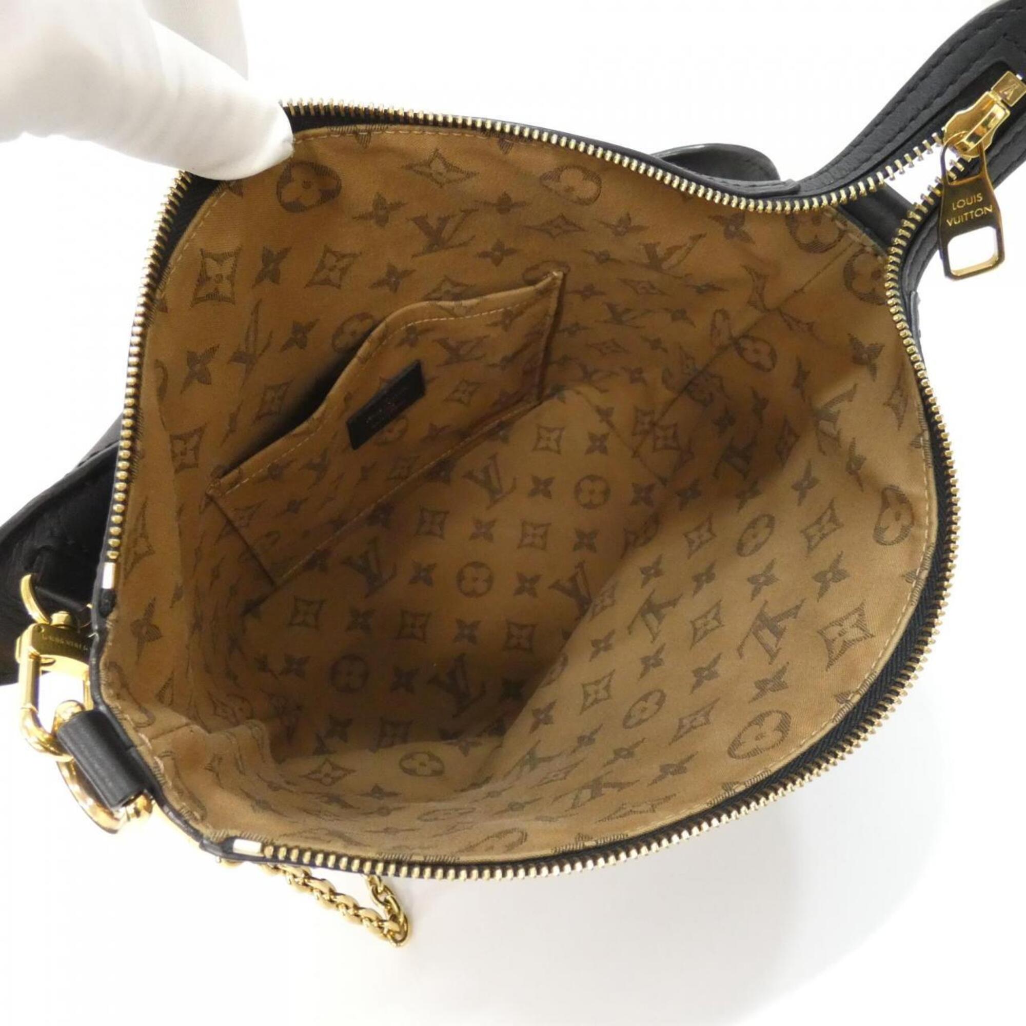 Louis Vuitton Black Leather Shoulder Bag (Pre-Owned)