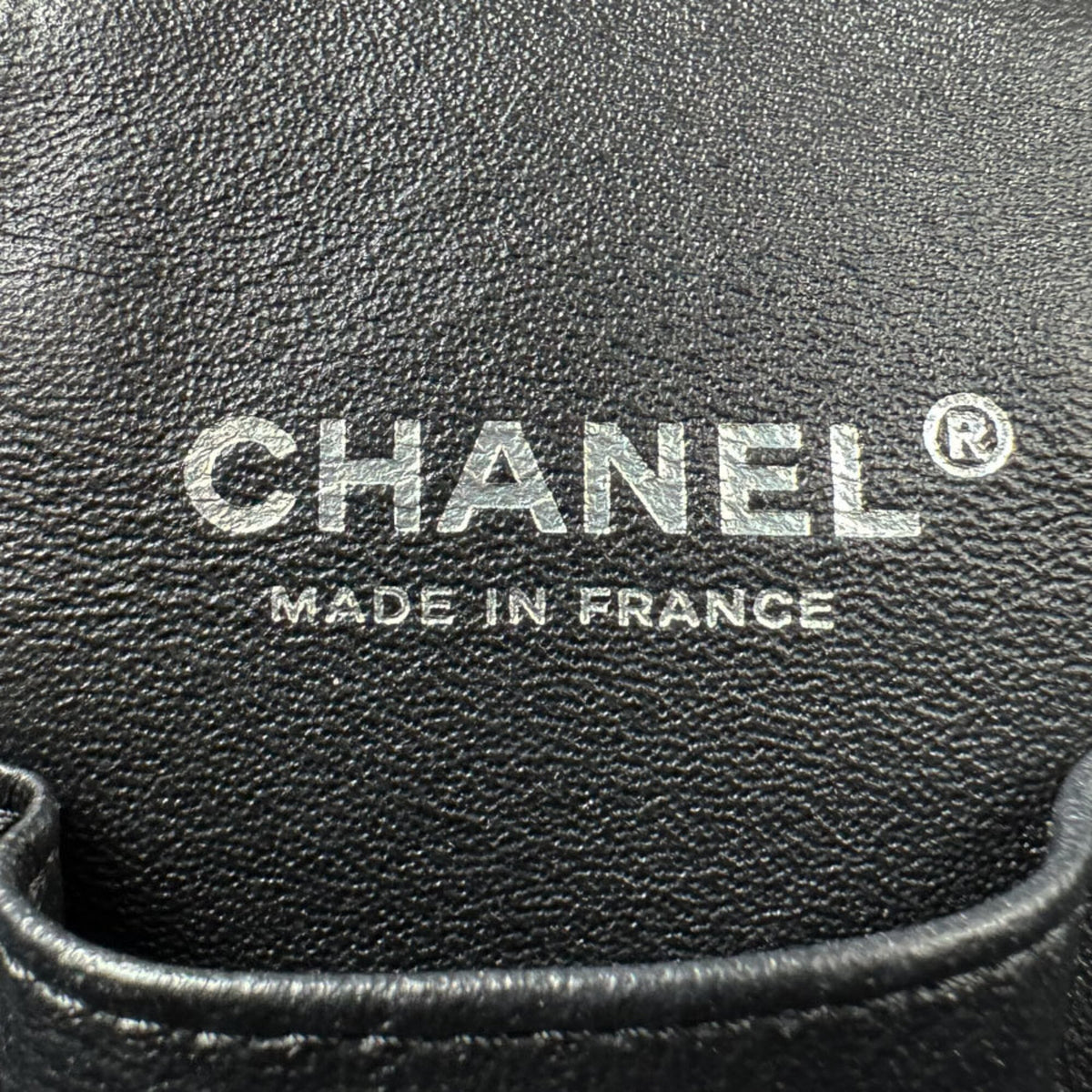Chanel Black Grained Calfskin Shoulder Bag Vanity Bag (Pre-Owned)