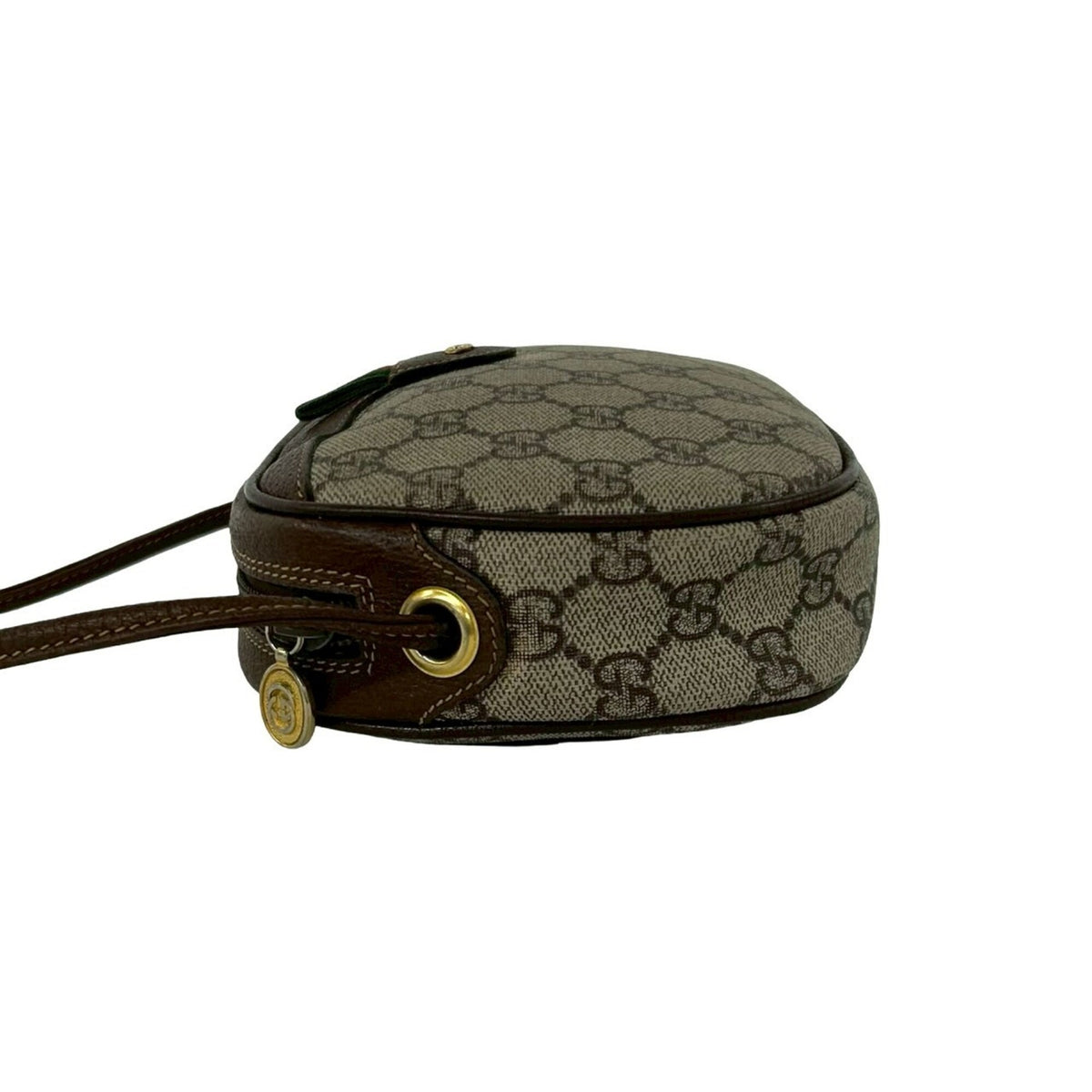 Gucci Brown Green Red Color Pvc Leather Pochette Shoulder Bag (Pre-Owned)
