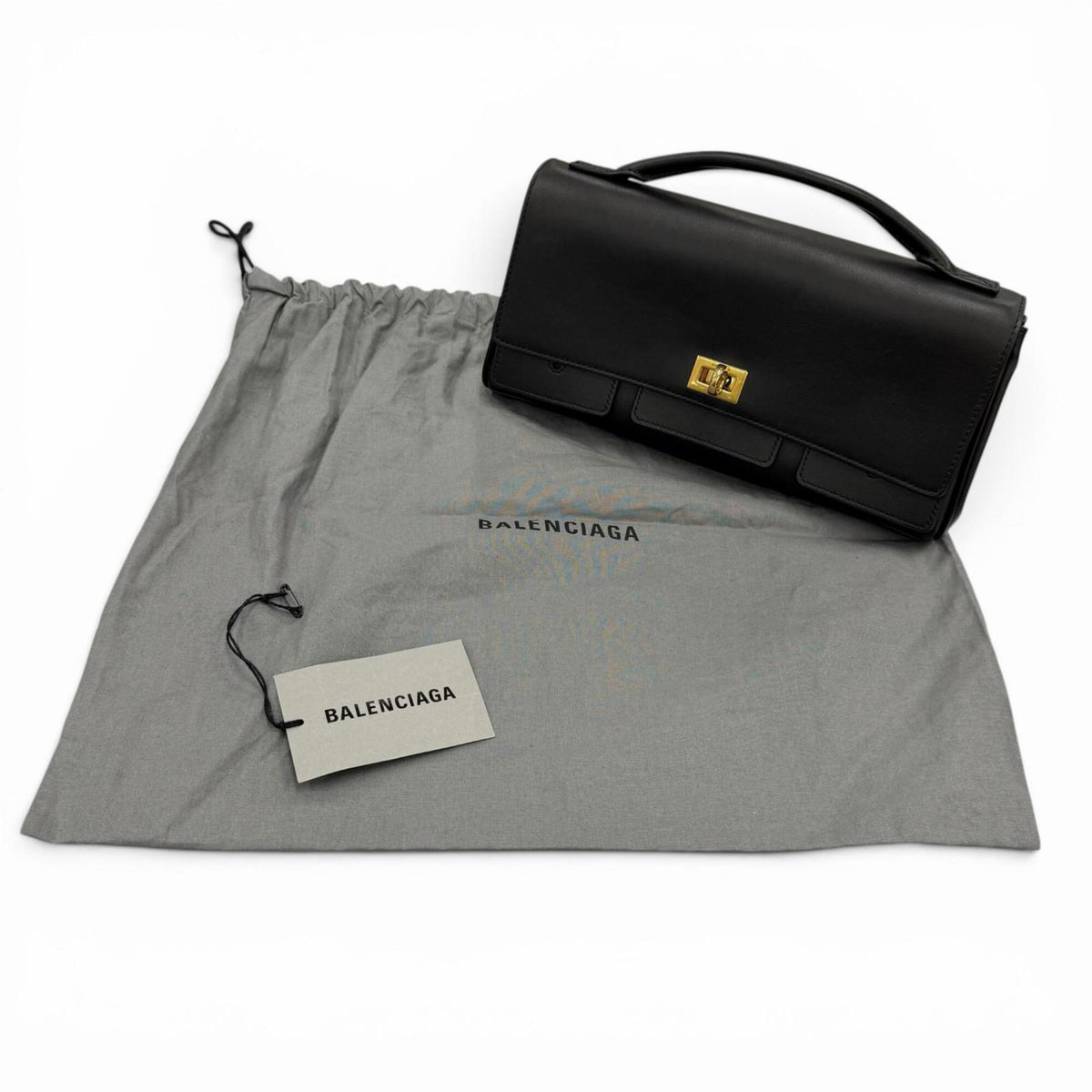 Balenciaga Black Leather Shoulder Bag (Pre-Owned)