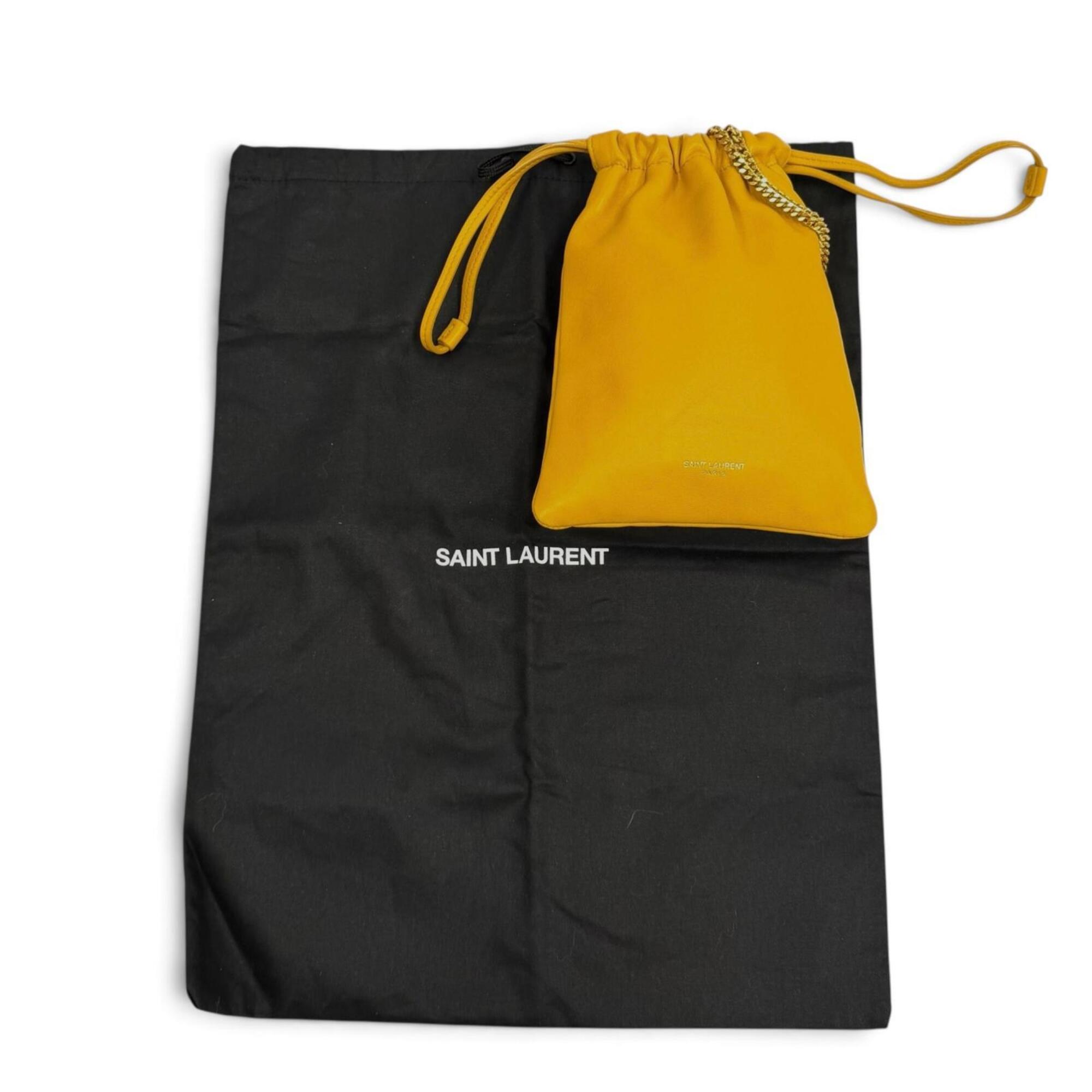 Saint Laurent Yellow Leather Shoulder Bag (Pre-Owned)