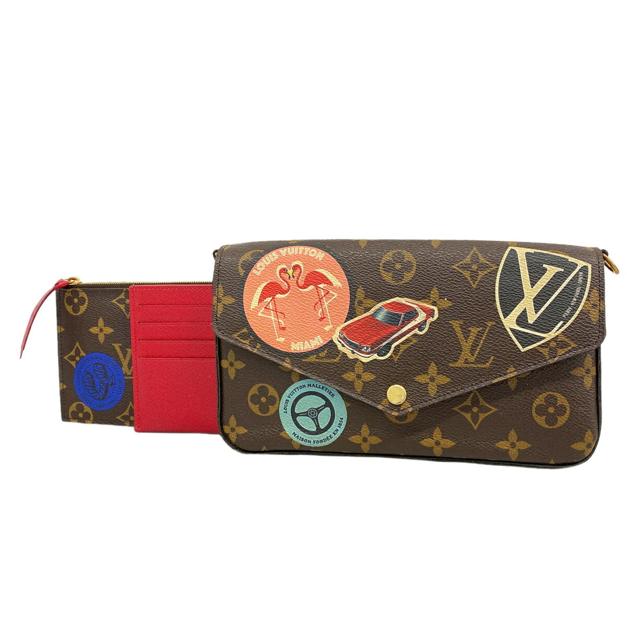 Louis Vuitton Brown Chain/Shoulder Wallet (Pre-Owned)