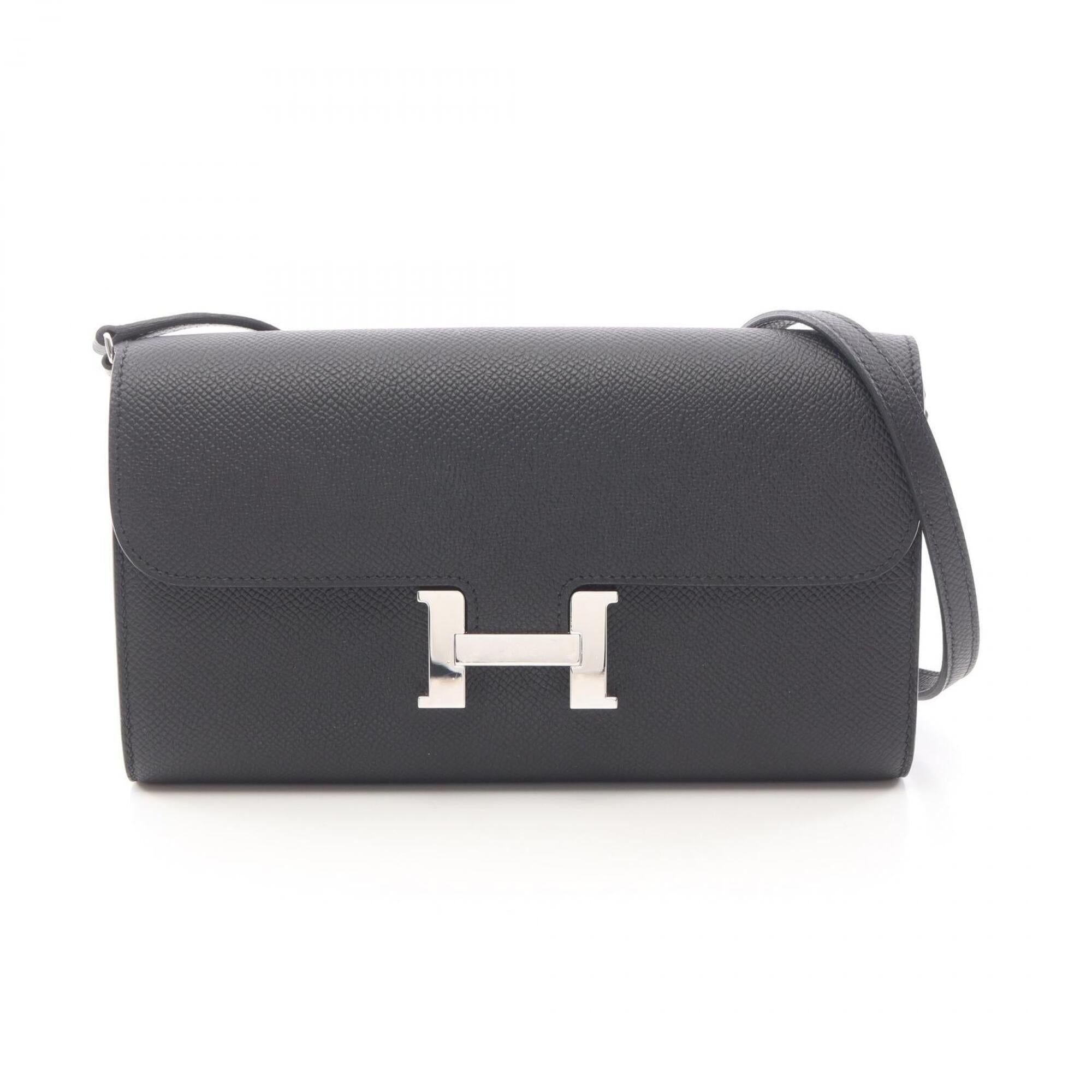 Hermes Black Epsom Leather Handbag Shoulder Bag (Pre-Owned)
