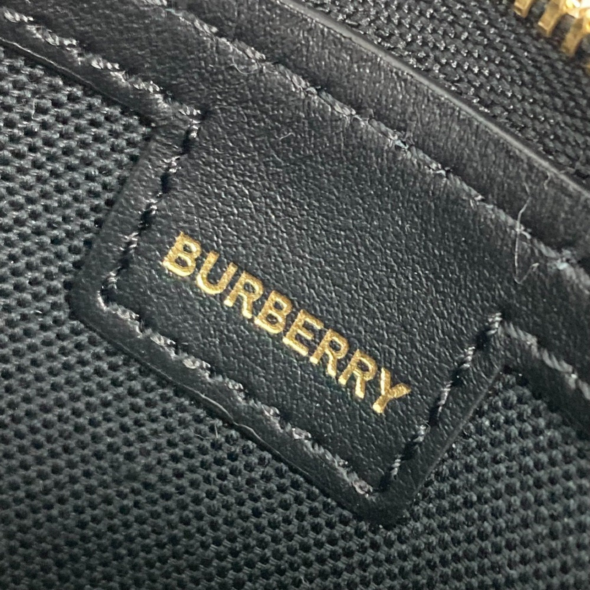 Burberry Beige Leather Canvas Coin Purse/Coin Case (Pre-Owned)