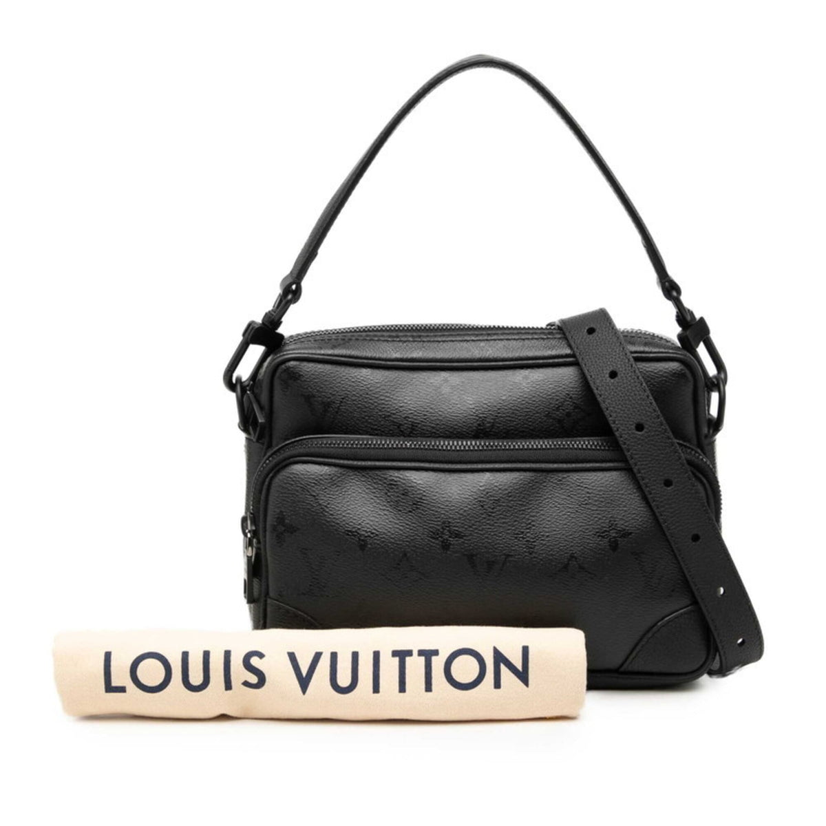 Louis Vuitton Black Monogram Pvc Leather Shoulder Bag (Pre-Owned)