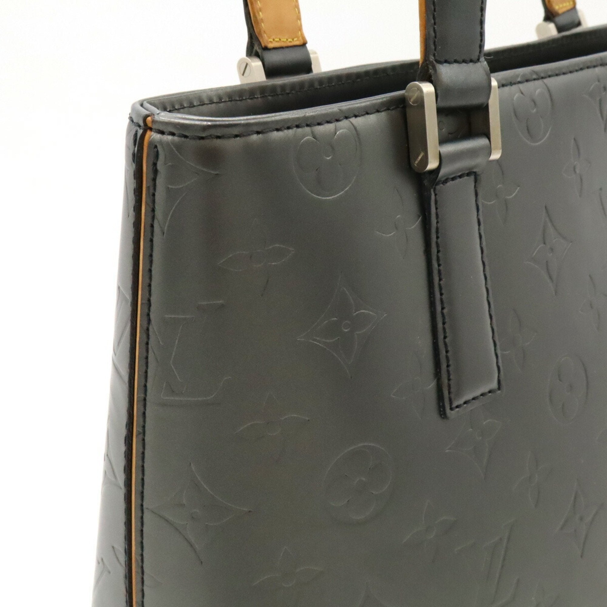 Louis Vuitton Monogram Mat Black Noir Leather Shoulder Bag Tote Bag (Pre-Owned)