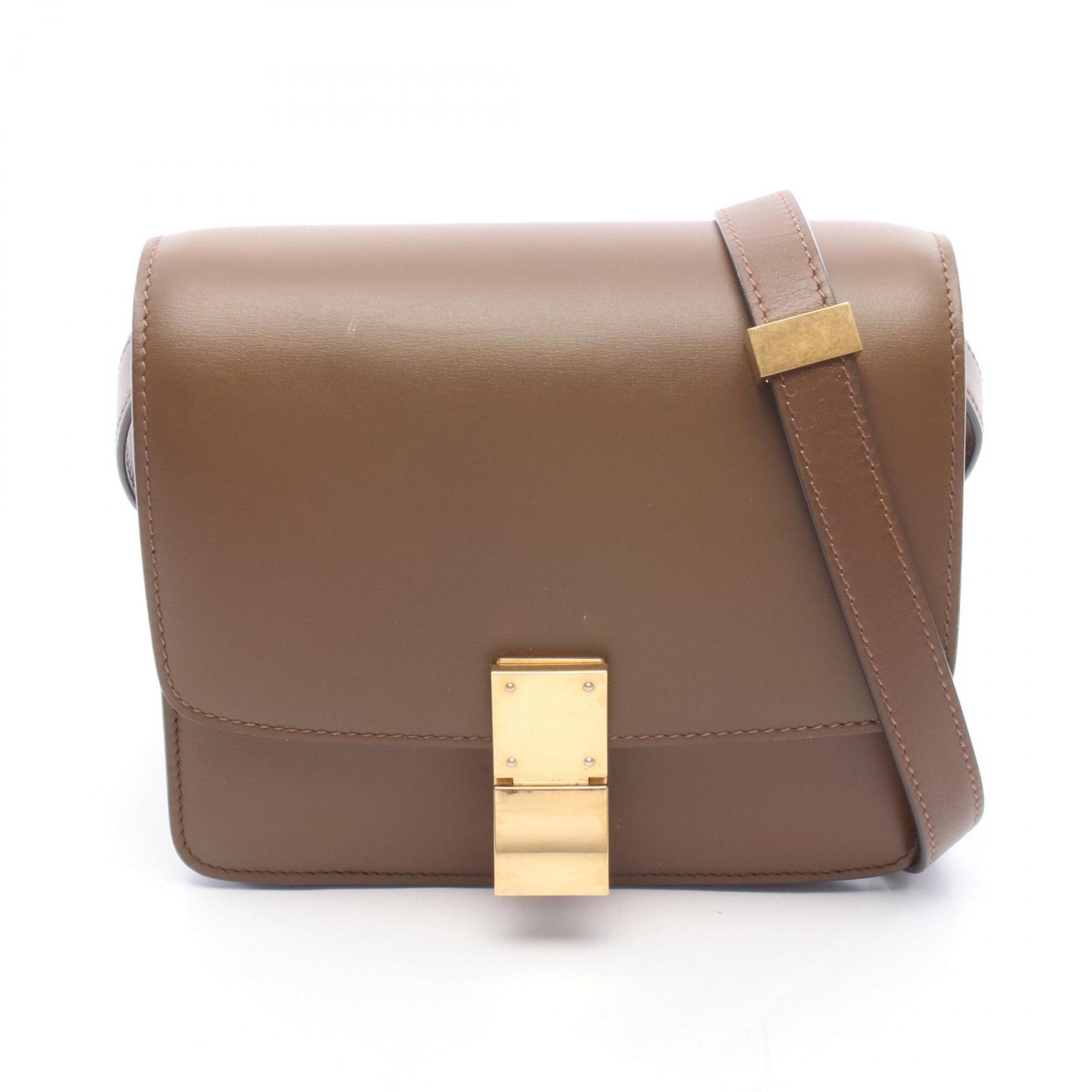 Celine Brown Leather Handbag Shoulder Bag (Pre-Owned)