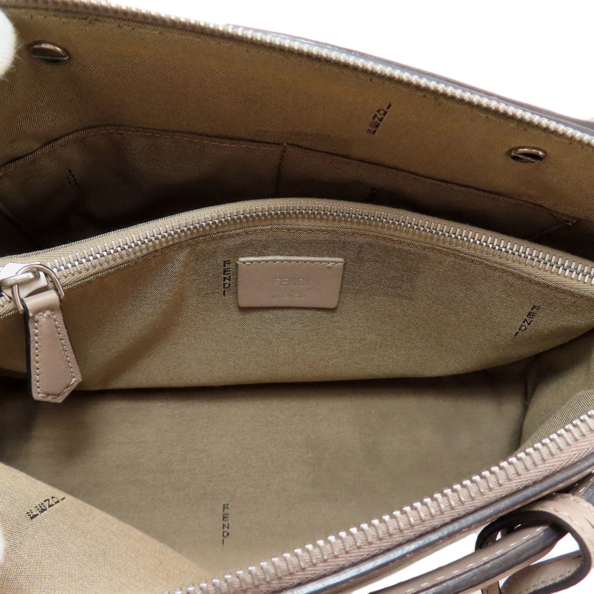 Fendi Grayish Leather Handbag (Pre-Owned)