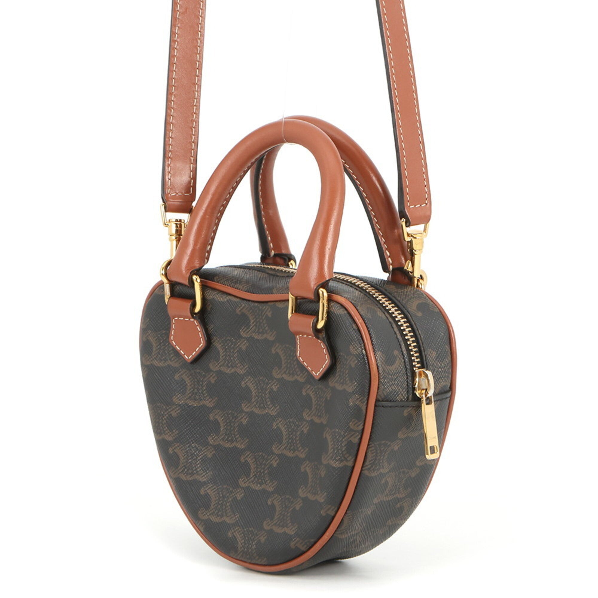 Celine Brown Pvc Leather Handbag Shoulder Bag (Pre-Owned)