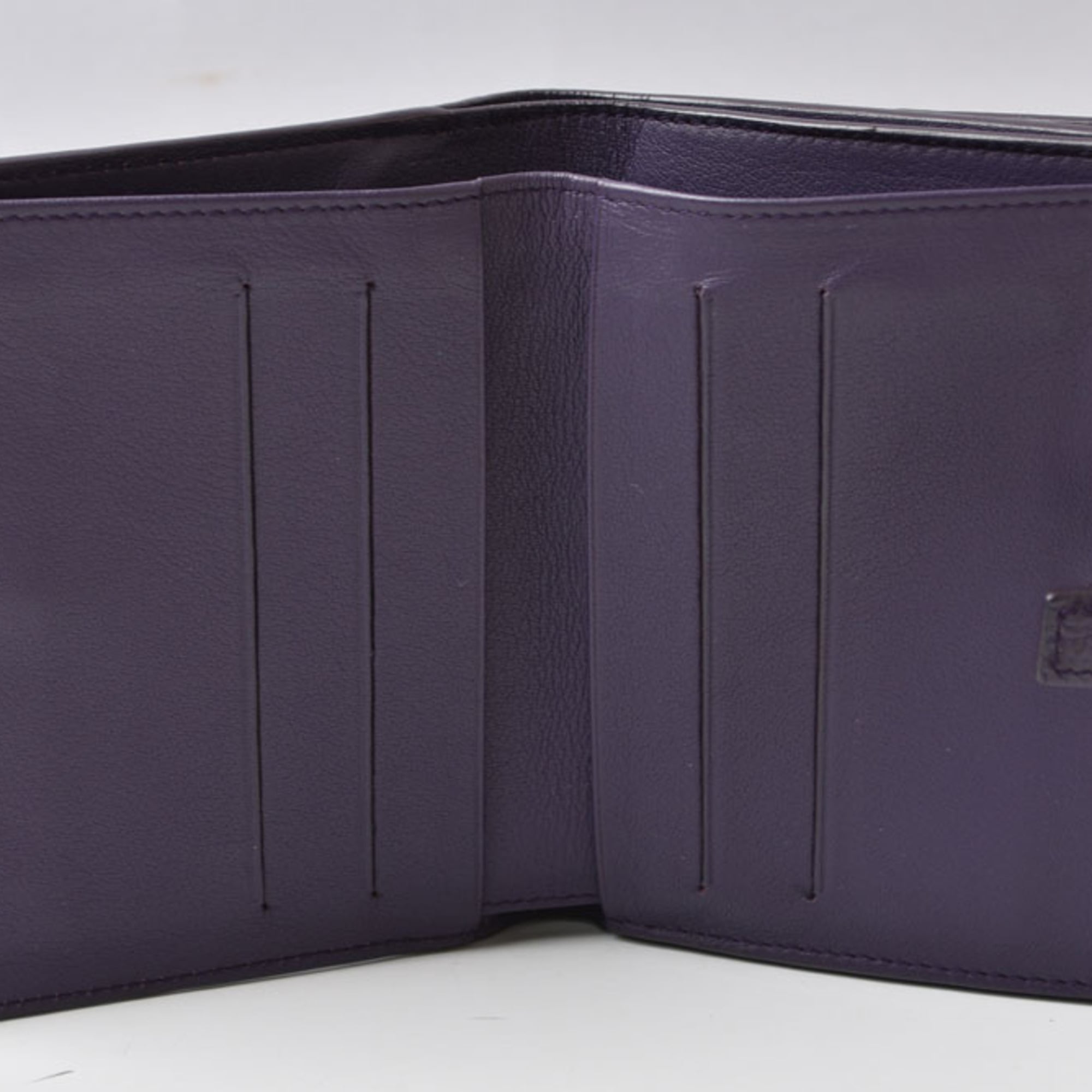 Loewe Purple Leather Wallet (Tri-Fold) (Pre-Owned)
